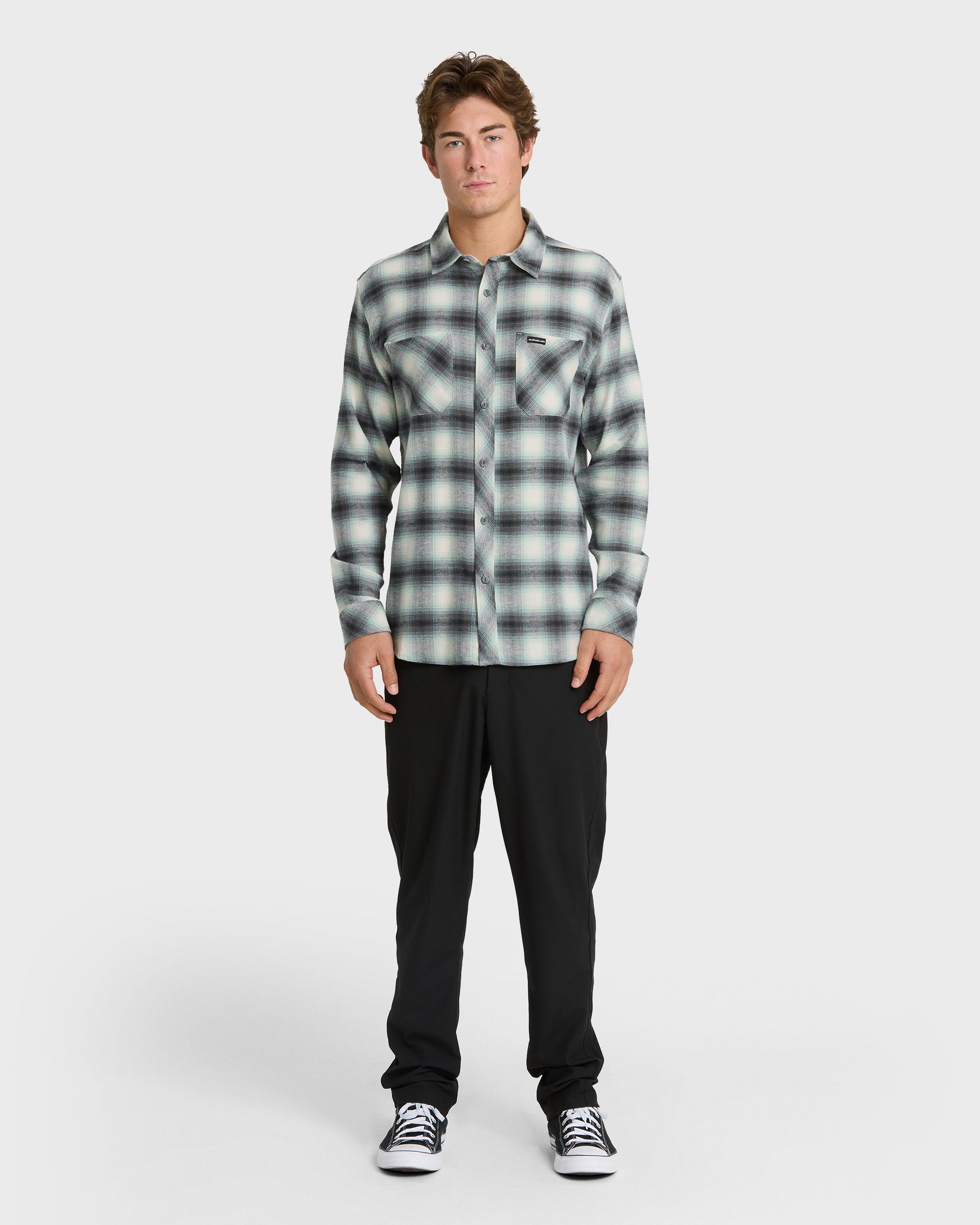 Terrace Stretch Flannel Shirt - Moonstruck Moonstruck Quick Silver