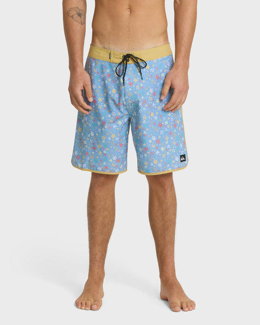 Surfsilk Scallop Ditsy 19" Boardshorts - Ashley Blue Ashley Blue Quick Silver