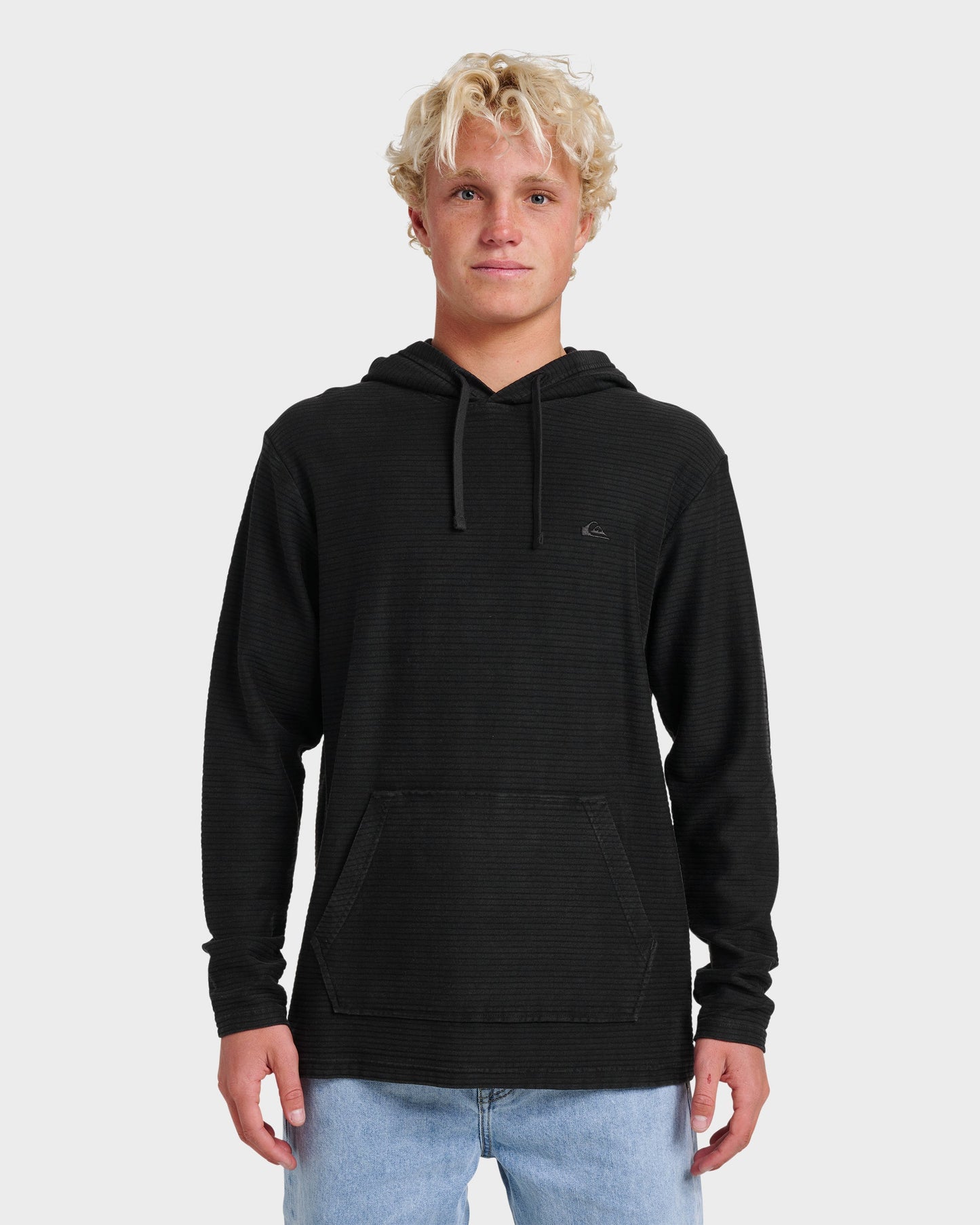Alamitos Long Sleeve Hooded Top - Black Black Quick Silver
