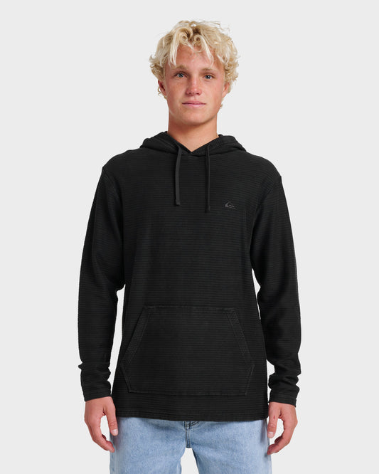 Alamitos Long Sleeve Hooded Top - Black Black Quick Silver