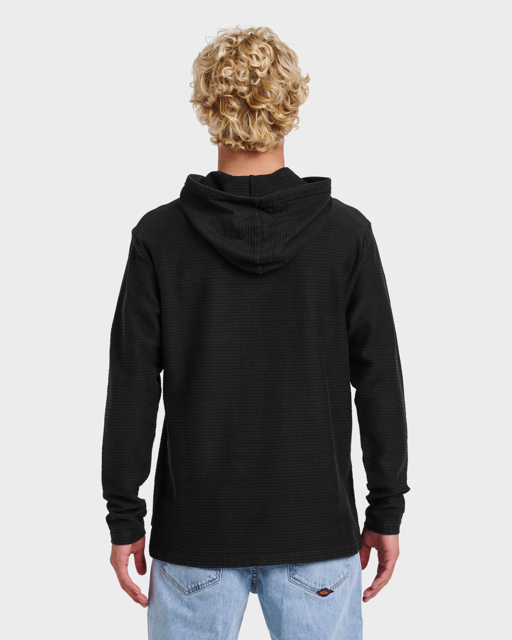Alamitos Long Sleeve Hooded Top - Black Black Quick Silver