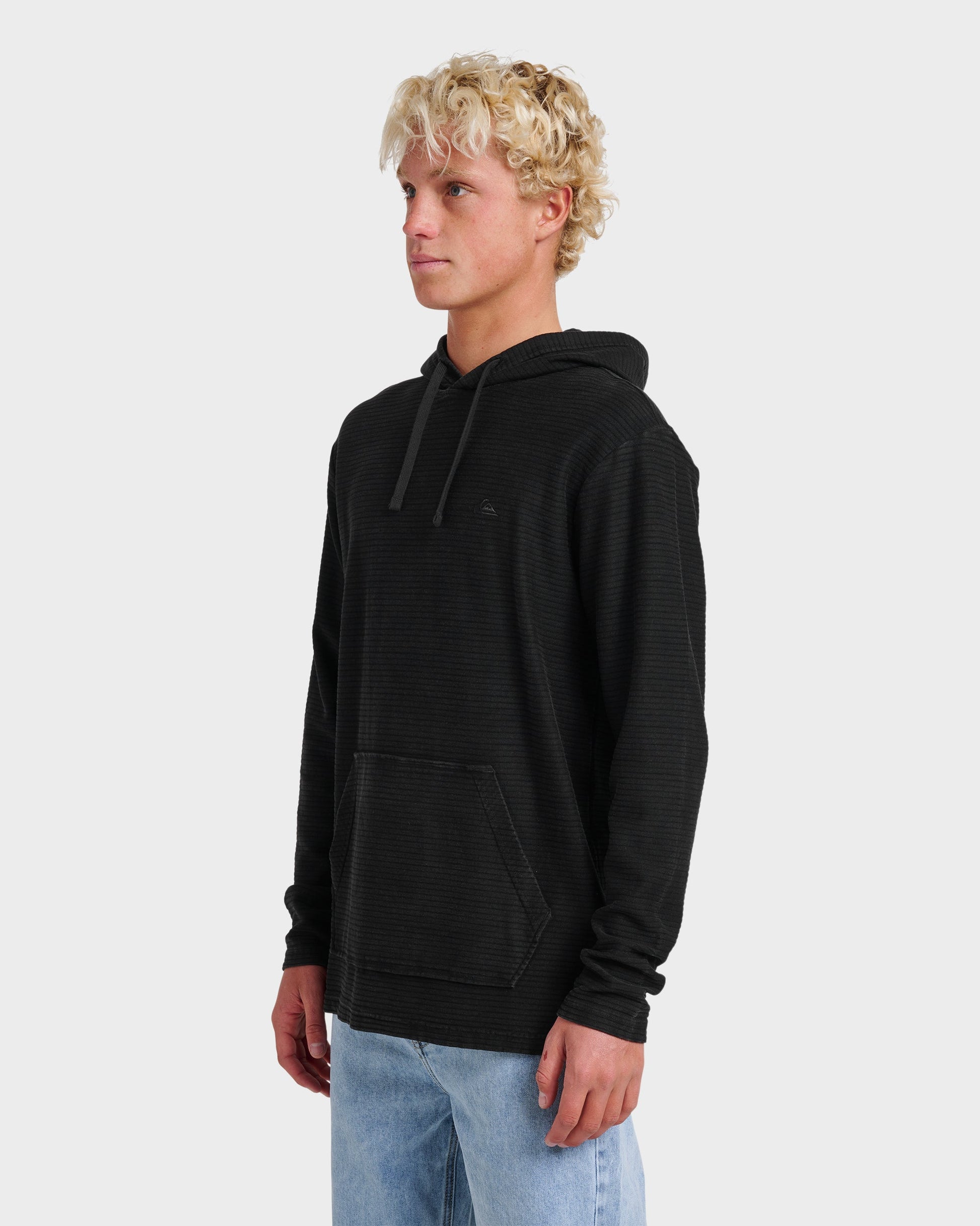 Alamitos Long Sleeve Hooded Top - Black Black Quick Silver