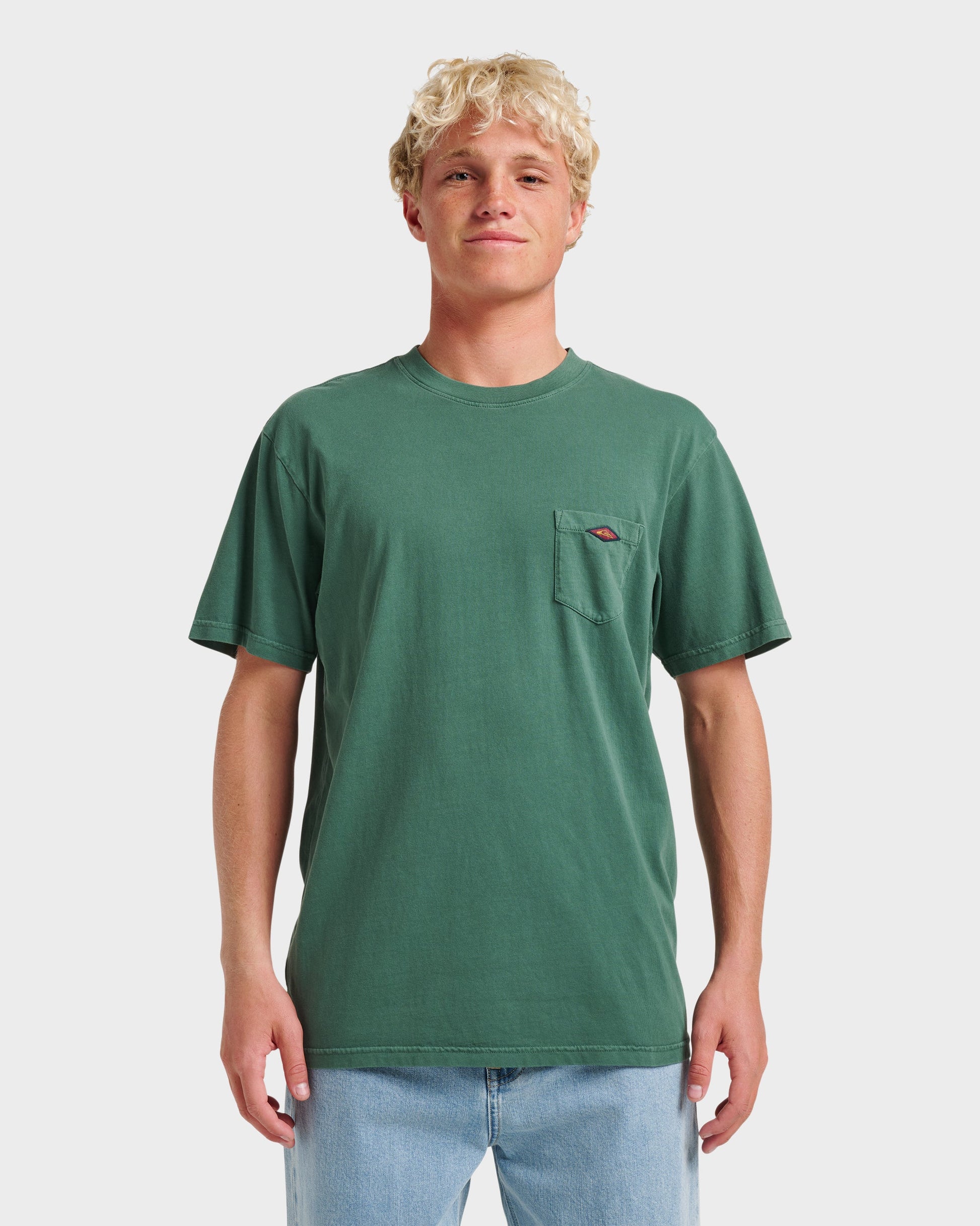 Saltwater Pocket Tee - Trekking Green Trekking Green Quick Silver