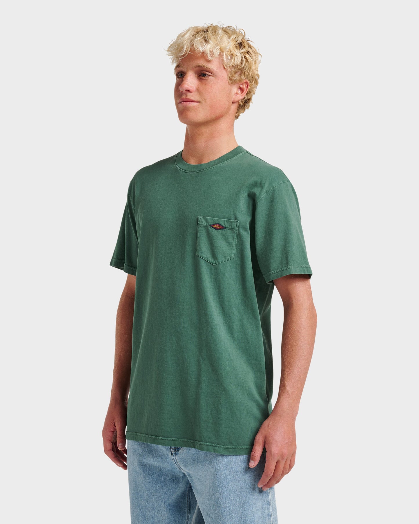 Saltwater Pocket Tee - Trekking Green Trekking Green Quick Silver