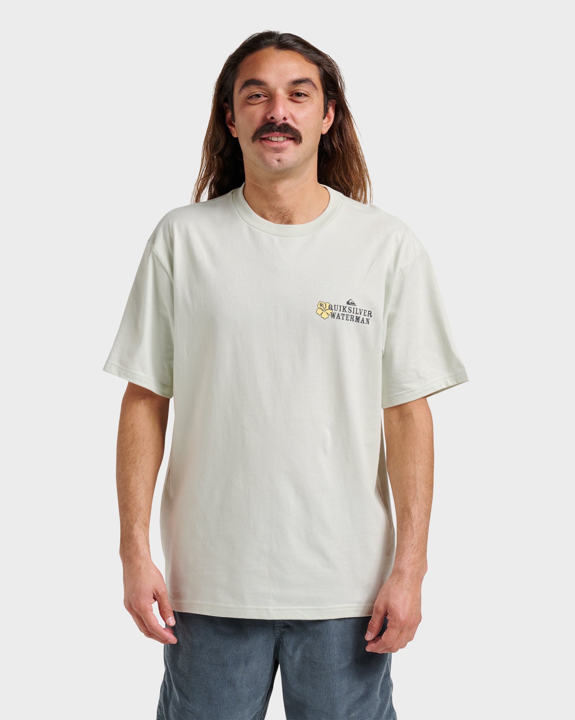 Waterman Aloha Sunset Classic T-shirt - Smoke Smoke Quick Silver