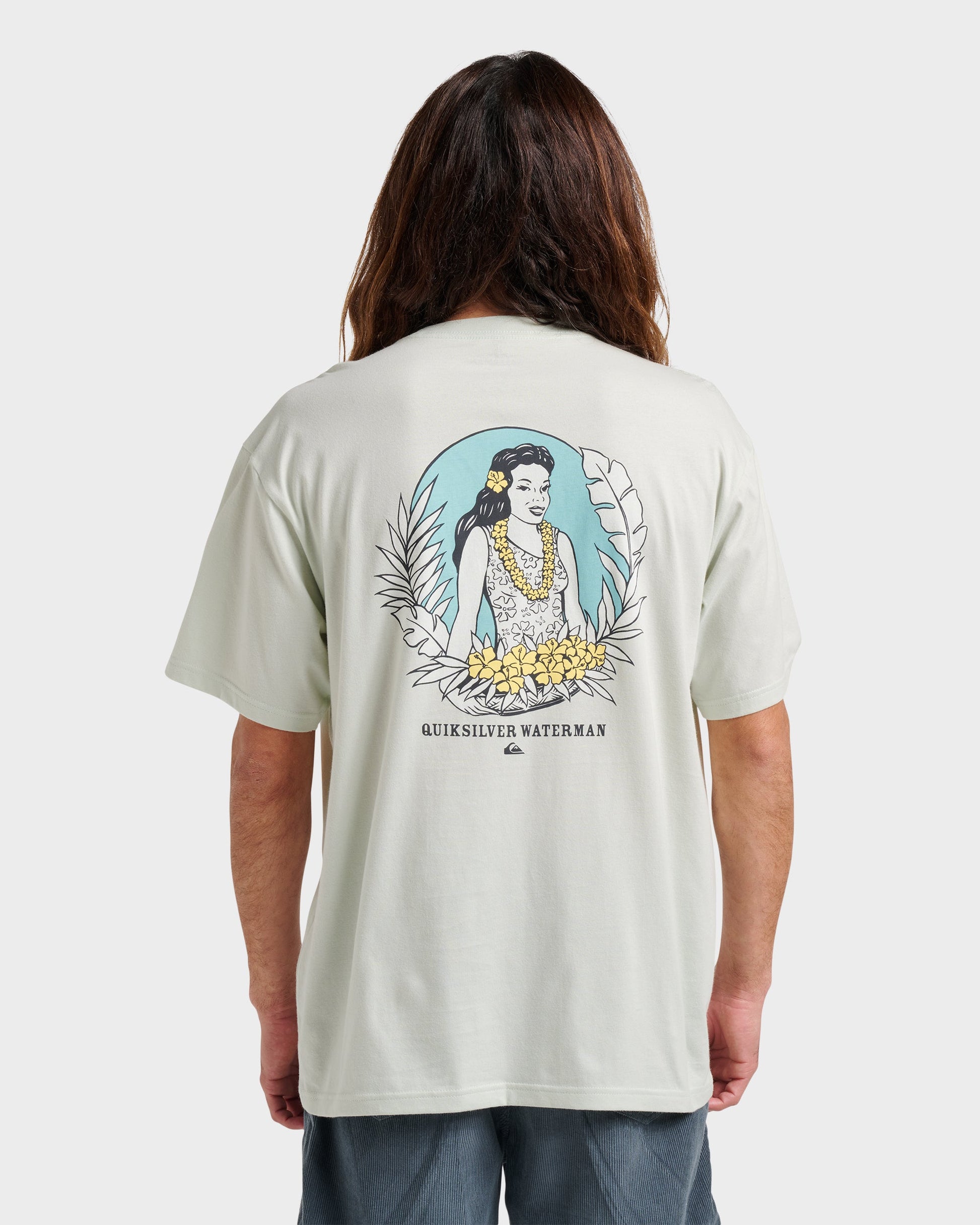 Waterman Aloha Sunset Classic T-shirt - Smoke Smoke Quick Silver