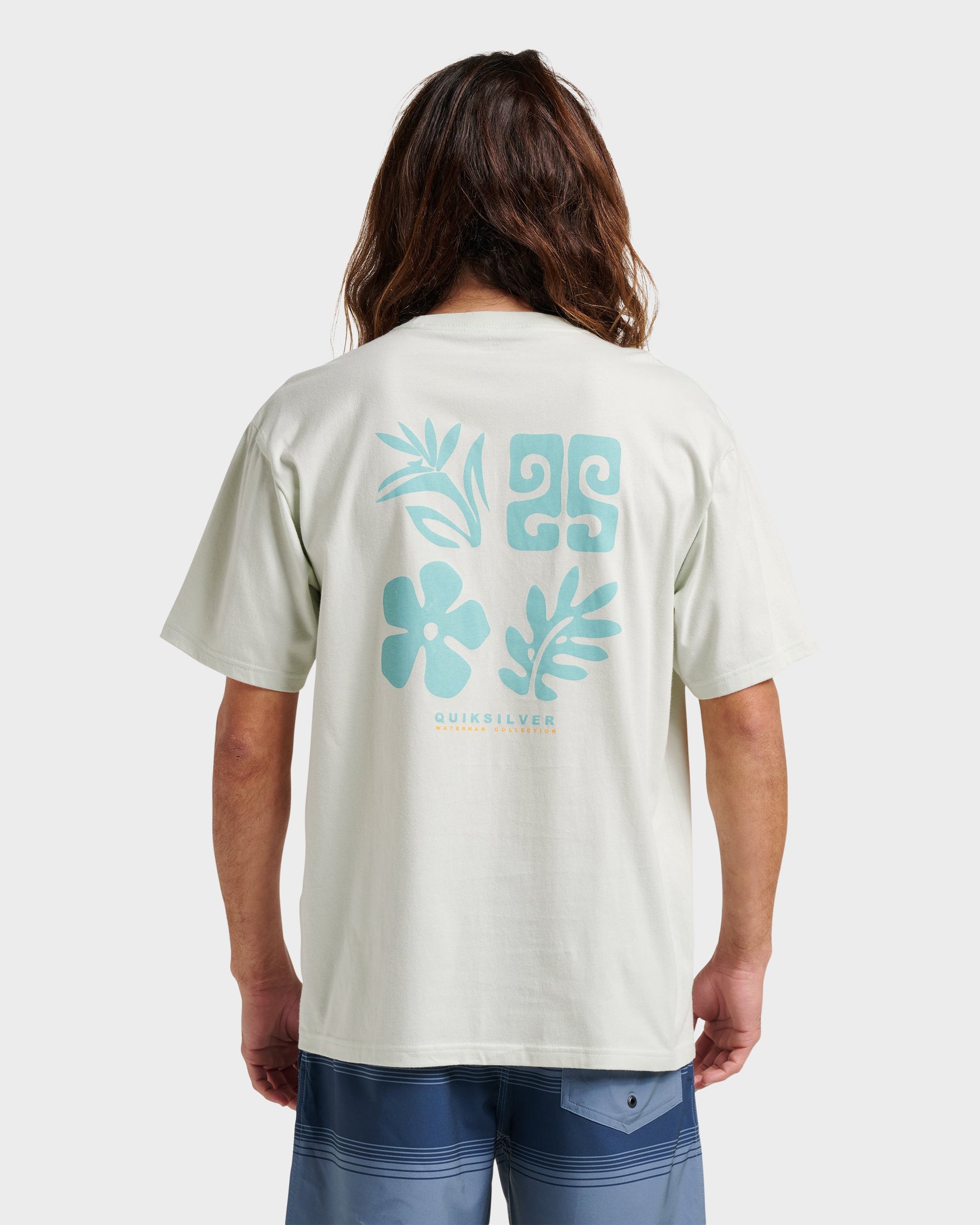 Waterman Back Band Classic T-shirt - Smoke Smoke Quick Silver