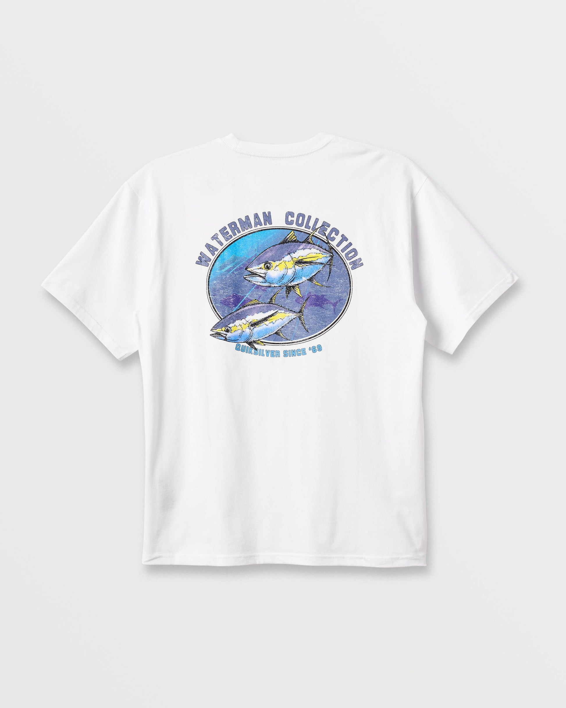Waterman Double Ahi Classic T-shirt - White White Quick Silver
