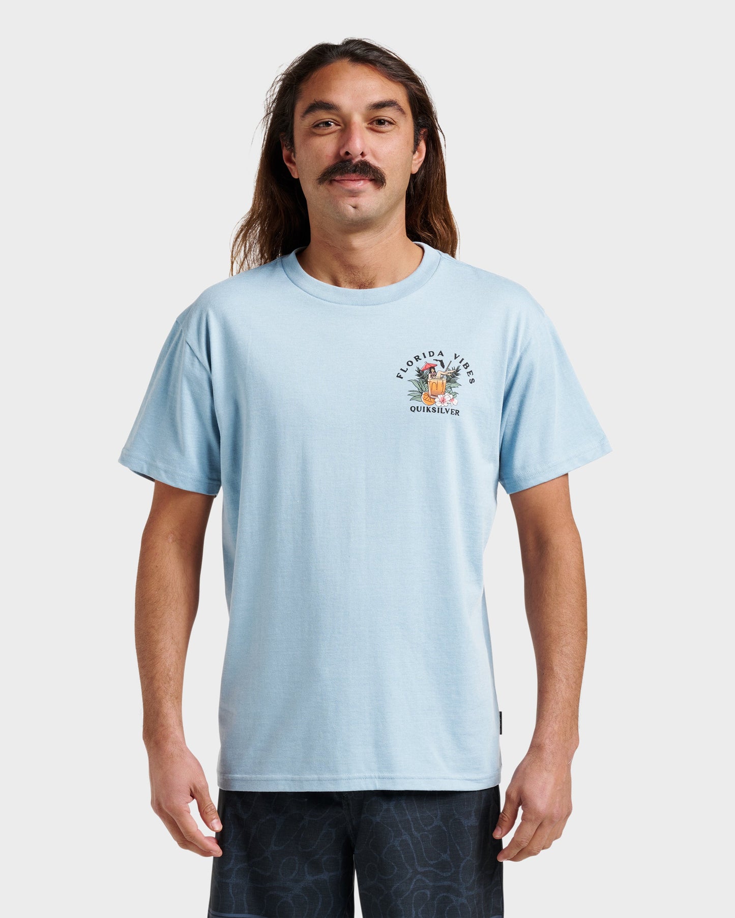 Fl Florida Vibes Classic T-shirt - Ashley Blue Heather Ashley Blue Heather Quick Silver