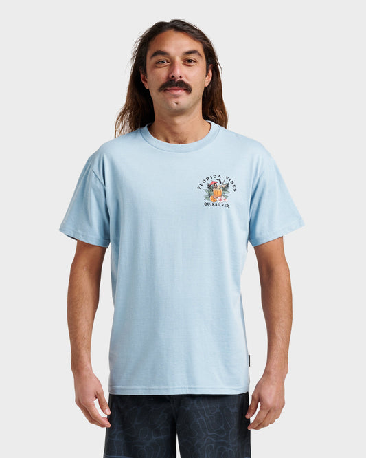 Fl Florida Vibes Classic T-shirt - Ashley Blue Heather Ashley Blue Heather Quick Silver