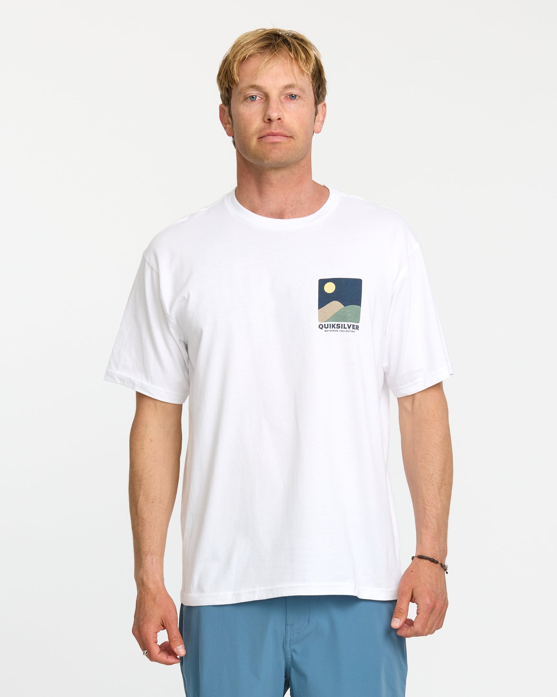 Waterman Four Elements Classic T-shirt - White White Quick Silver
