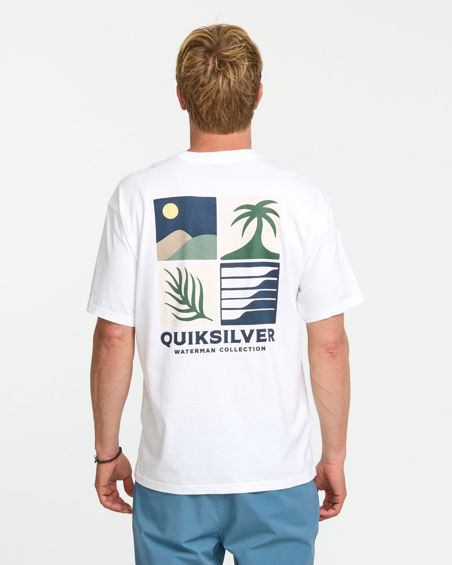 Waterman Four Elements Classic T-shirt - White White Quick Silver