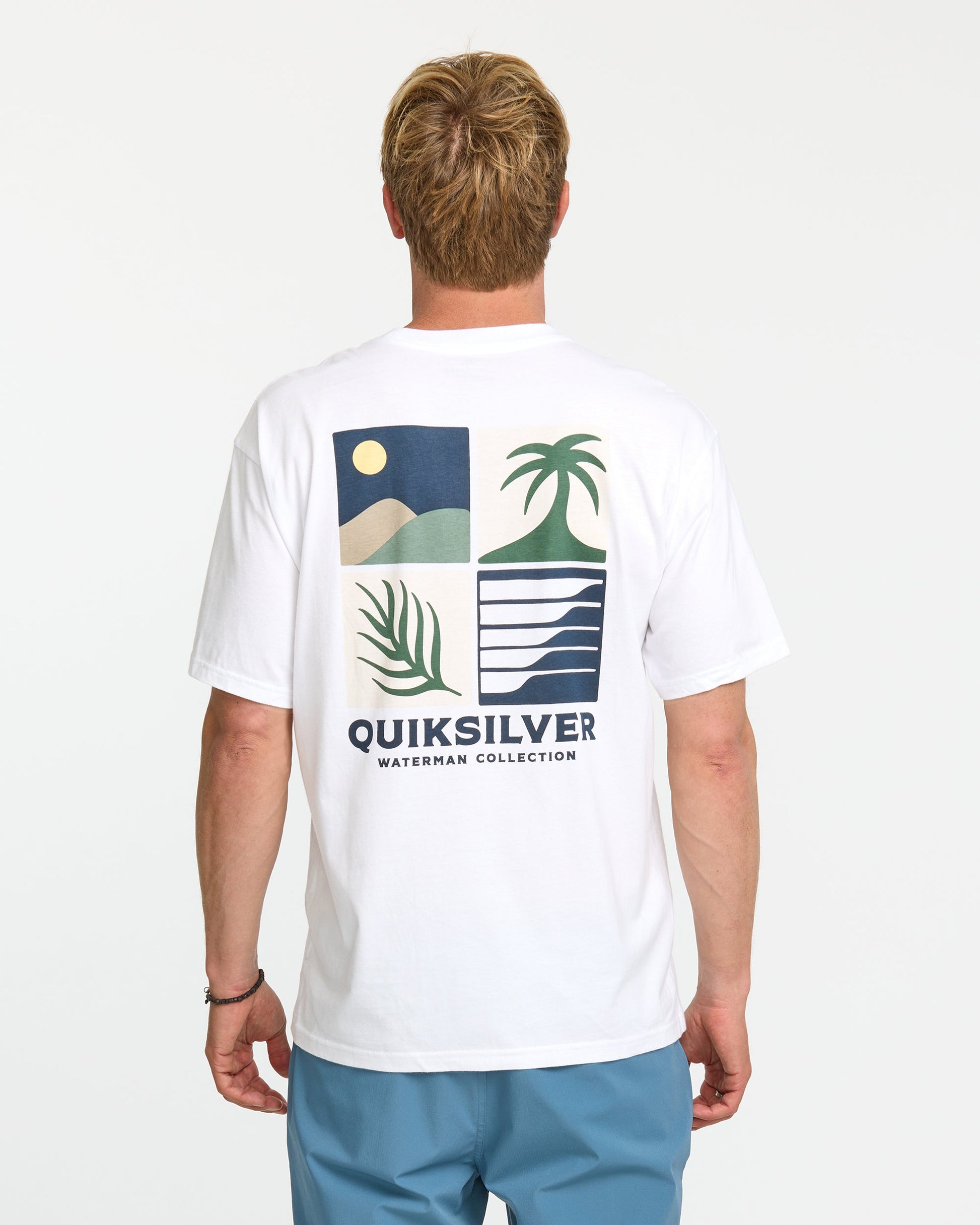 Waterman Four Elements Classic T-shirt - White White Quick Silver