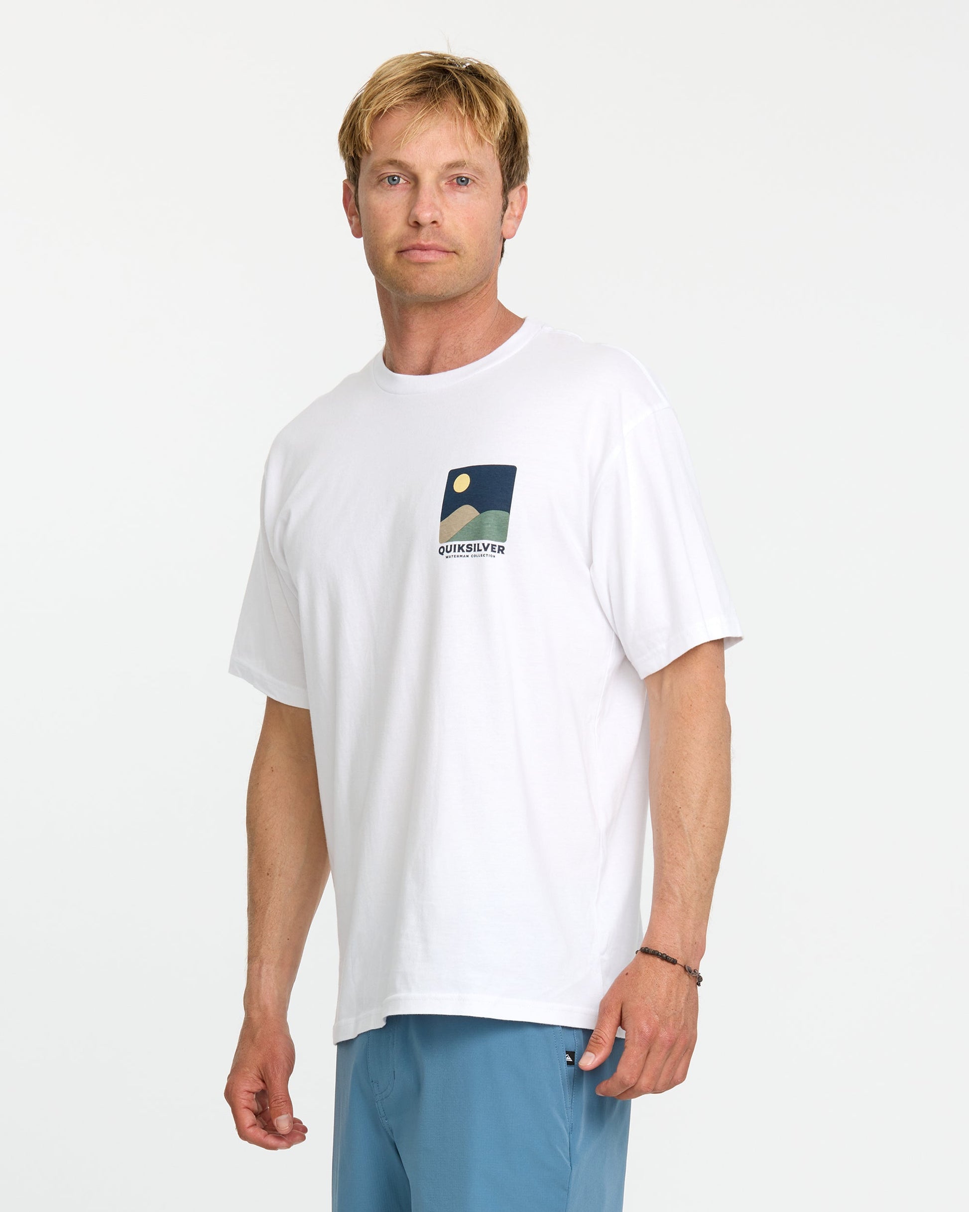 Waterman Four Elements Classic T-shirt - White White Quick Silver