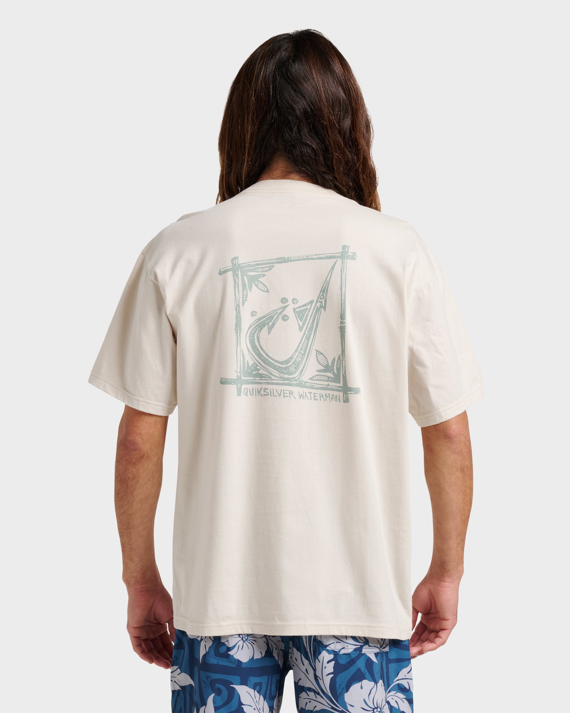 Waterman Hooked On Classic T-shirt - Moonbeam Moonbeam Quick Silver