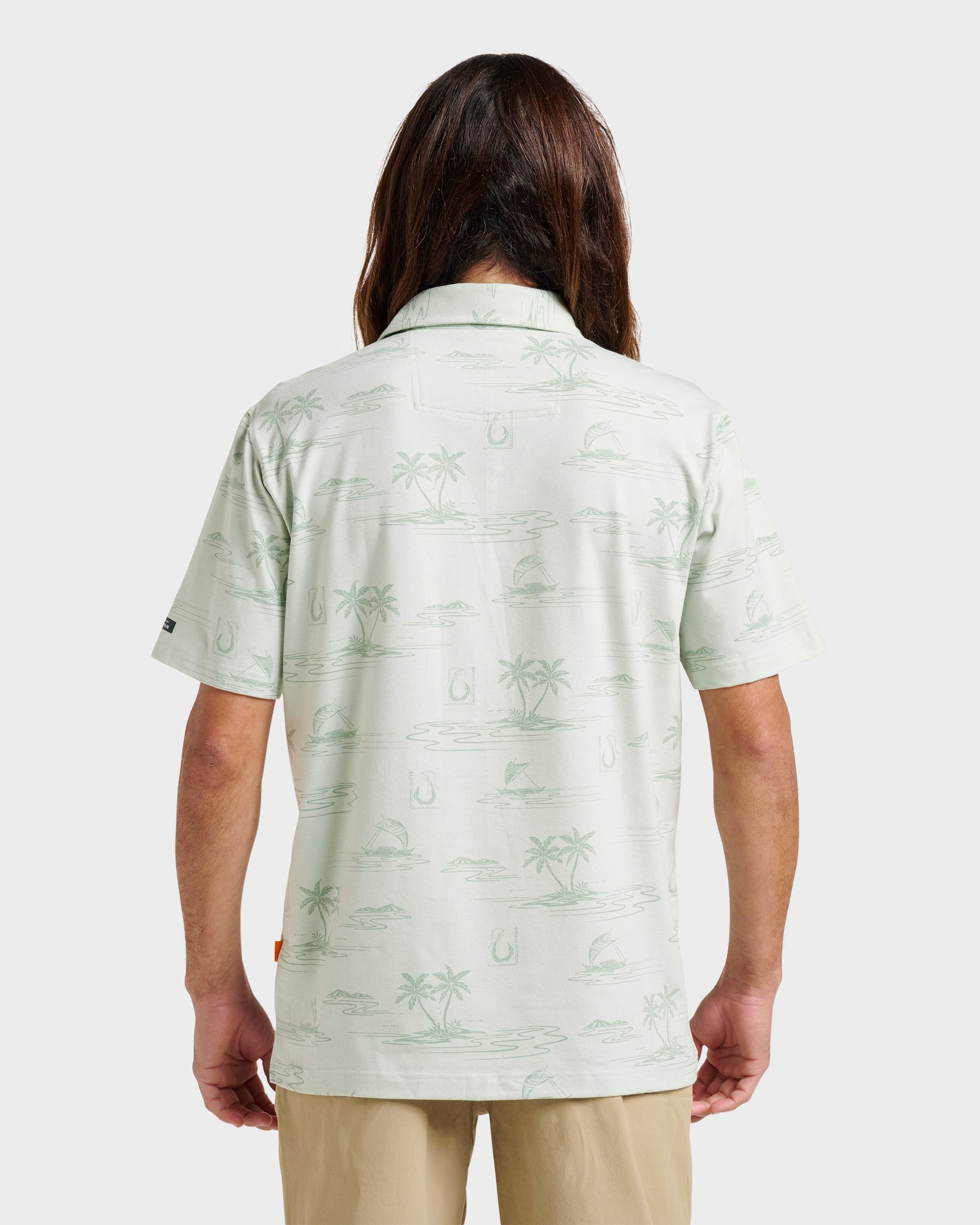 Waterman Island Daze Polo T-Shirt - Smoke Heahter Smoke Heahter Quick Silver