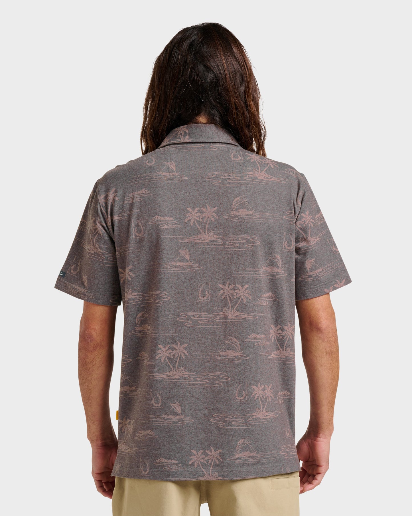 Waterman Island Daze Polo T-Shirt - Phantom Heather Phantom Heather Quick Silver
