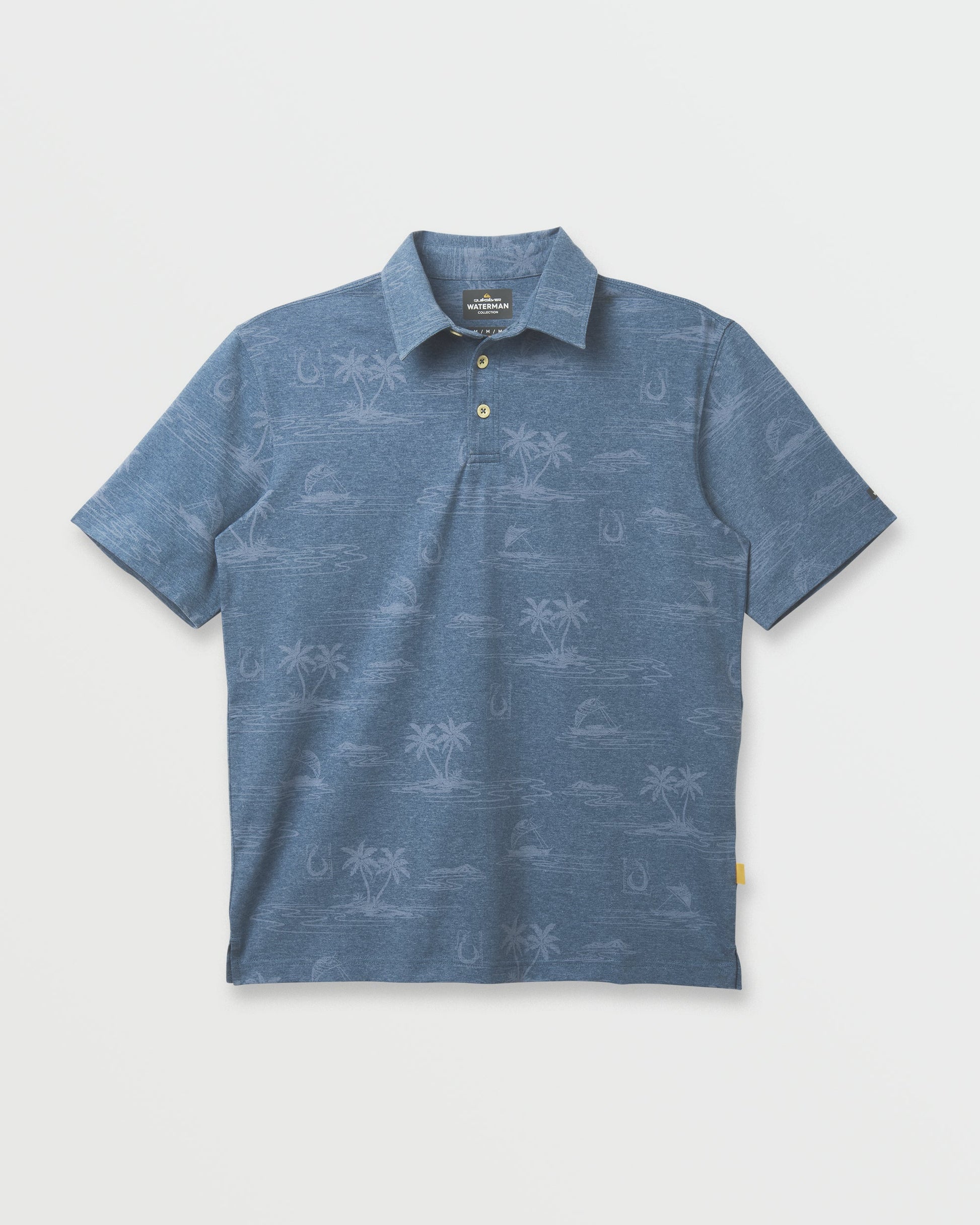 Waterman Island Daze Polo T-Shirt - Real Teal Heather Real Teal Heather Quick Silver