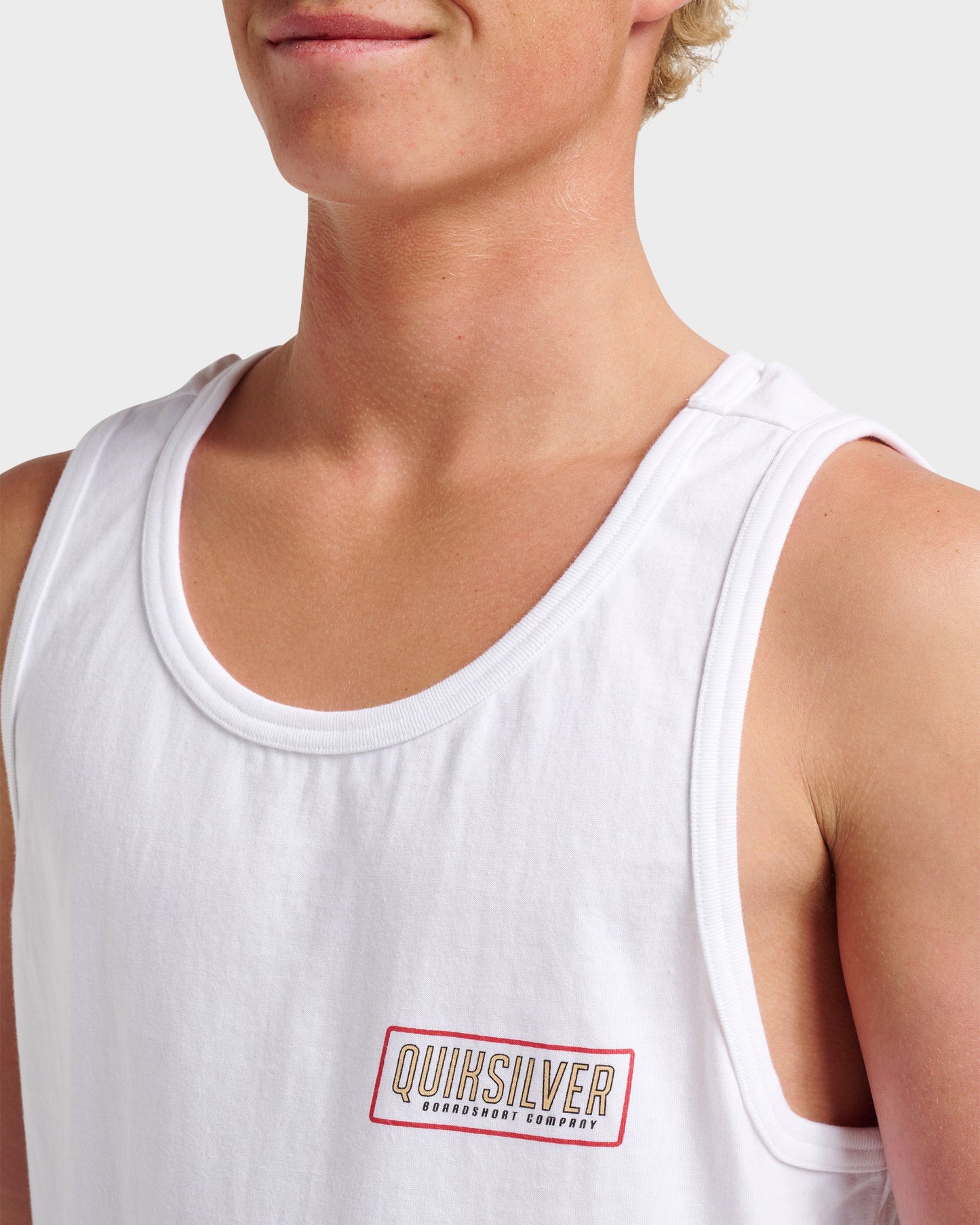 Octo Lock Tank - White White Quick Silver
