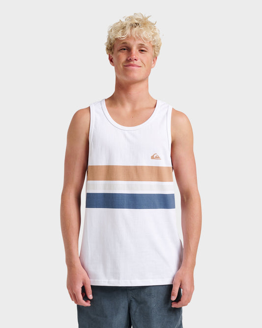 Og Stripe Tank - White White Quick Silver