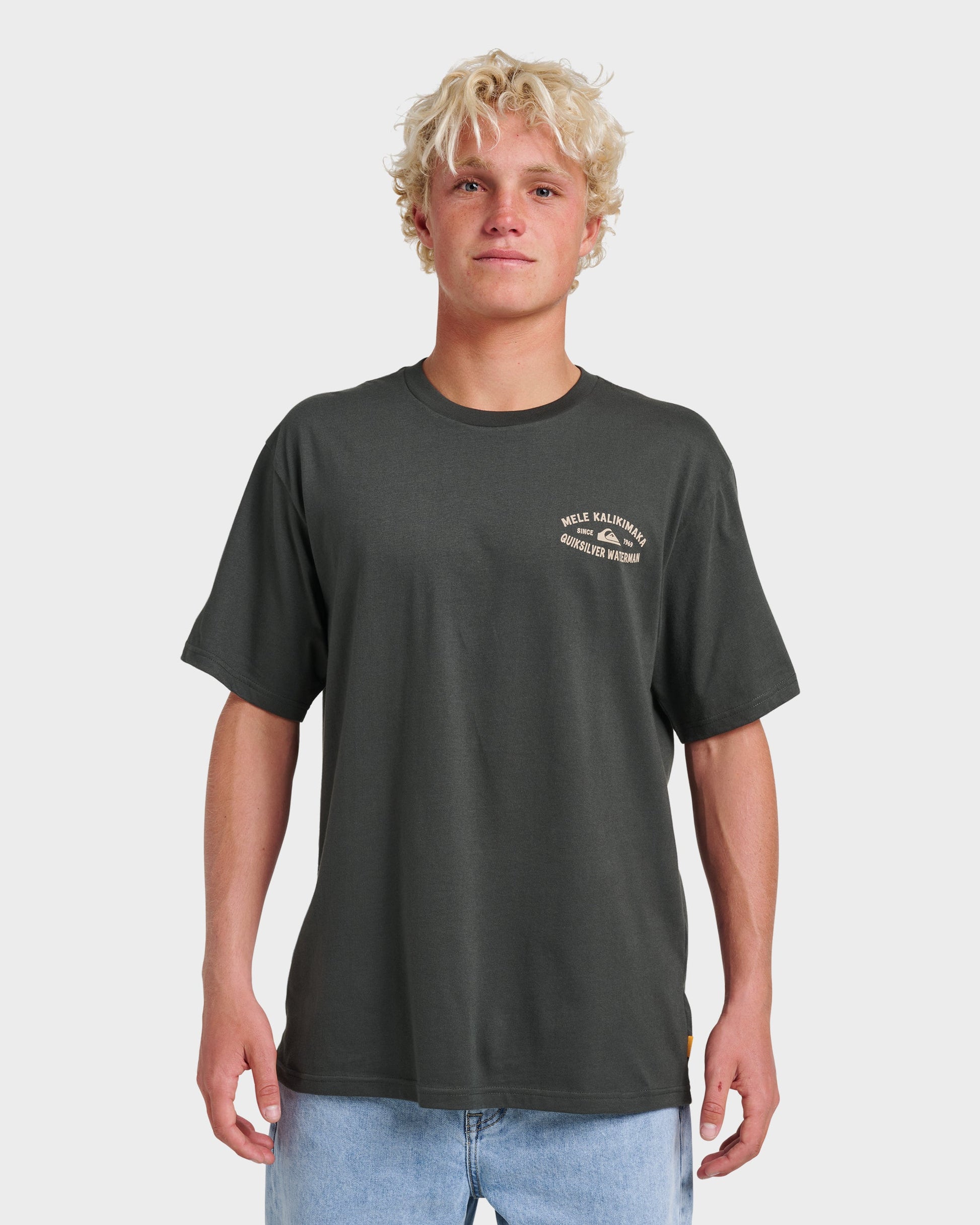 Waterman Tiki Holiday Classic T-shirt - Phantom Phantom Quick Silver