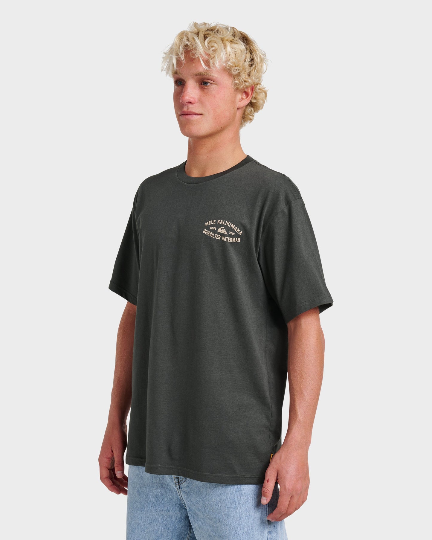 Waterman Tiki Holiday Classic T-shirt - Phantom Phantom Quick Silver