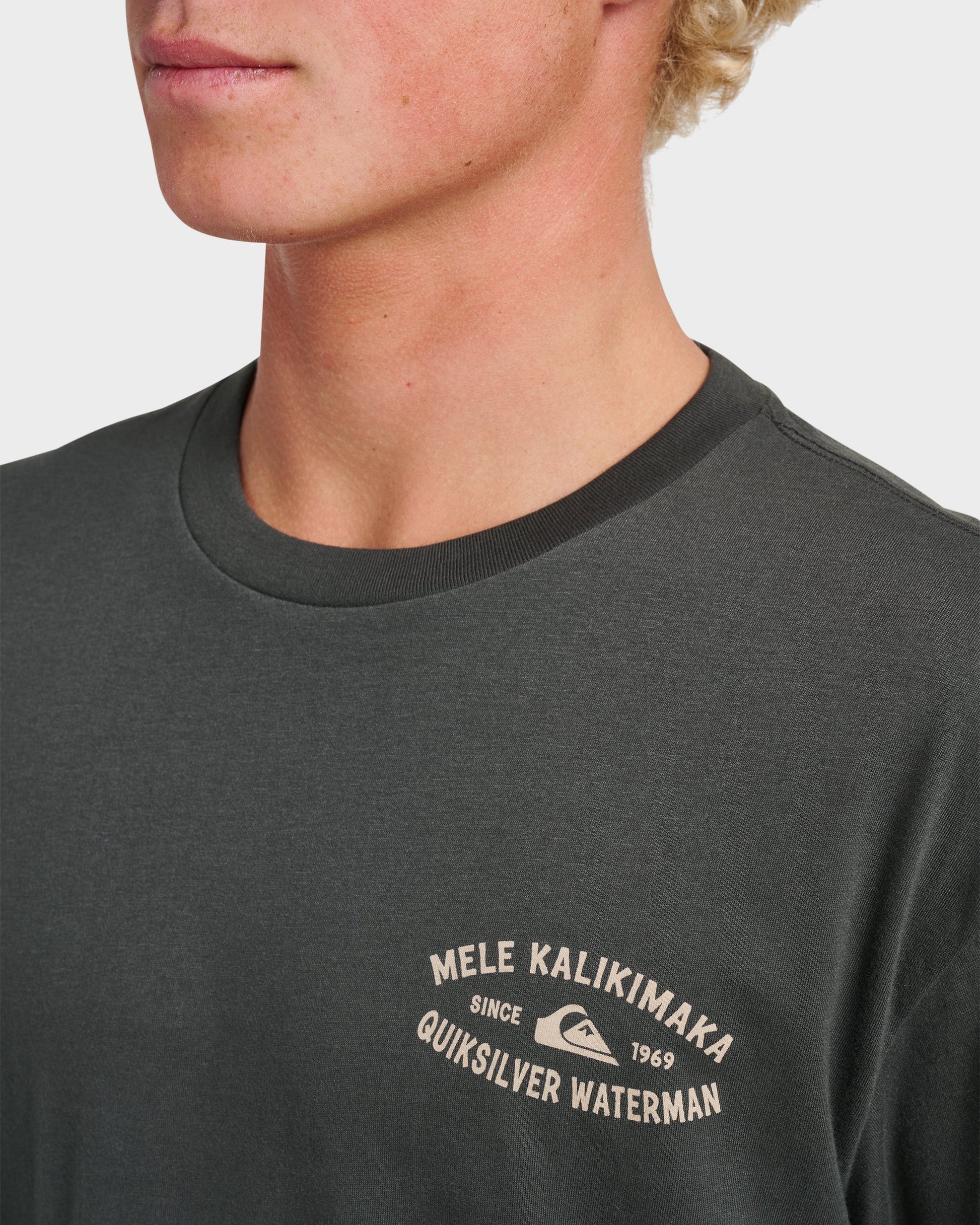 Waterman Tiki Holiday Classic T-shirt - Phantom Phantom Quick Silver