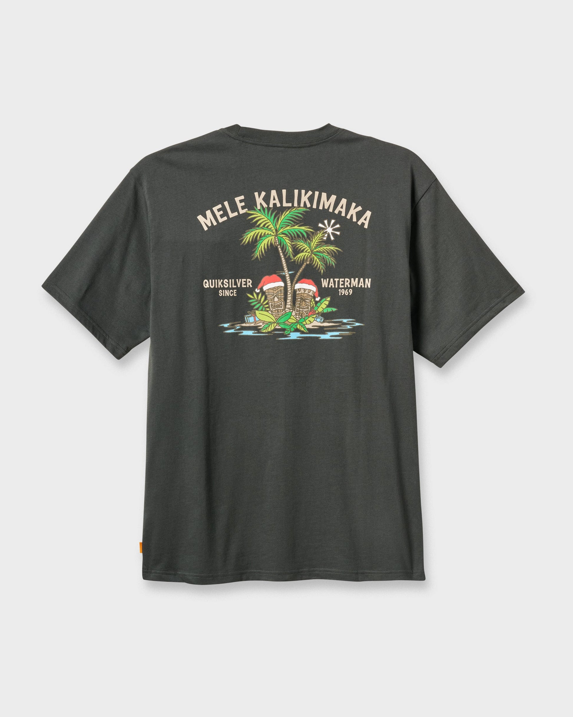 Waterman Tiki Holiday Classic T-shirt - Phantom Phantom Quick Silver