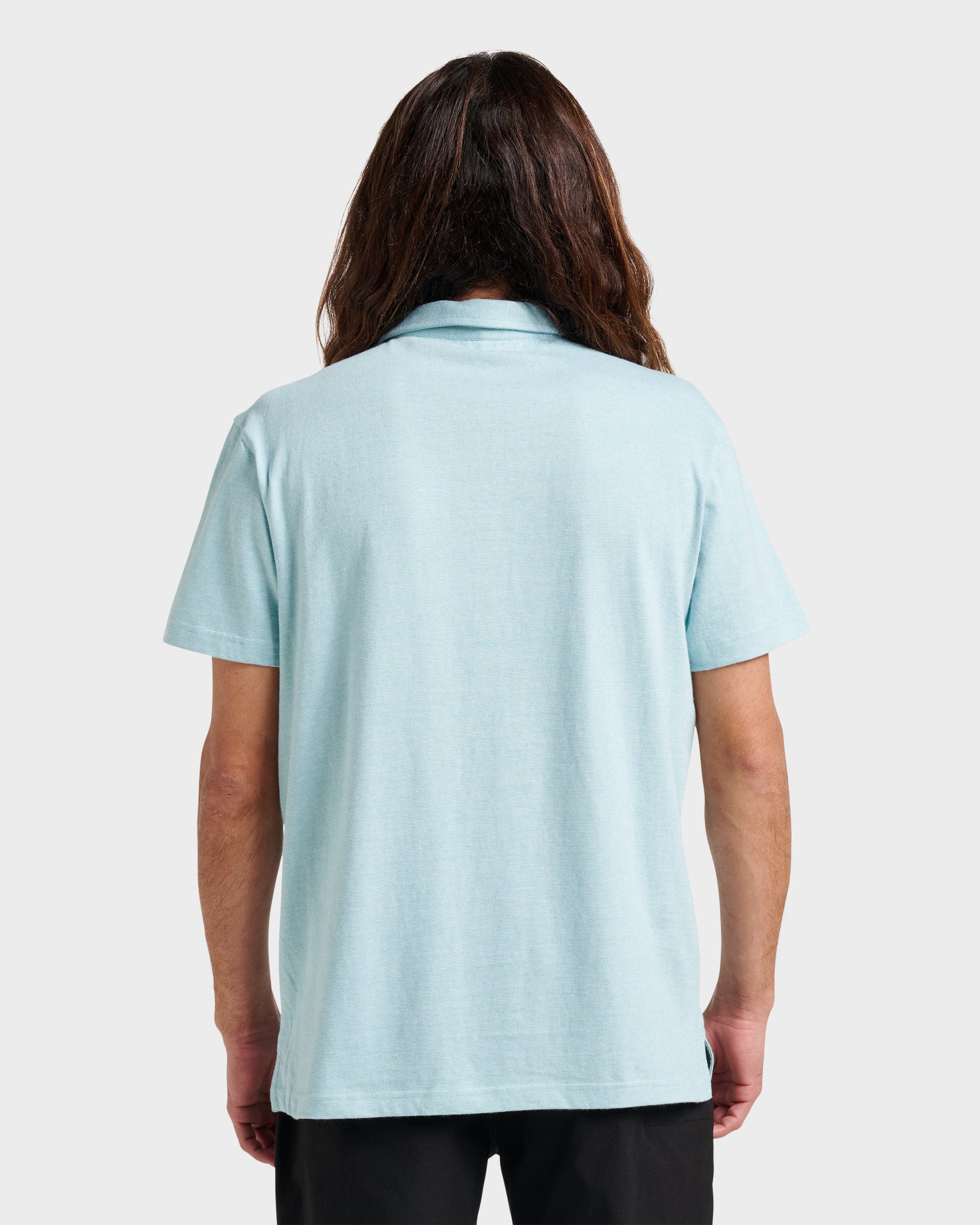 Sunset Cruise Polo Shirt - Dusty Turquoise Dusty Turquoise Quick Silver