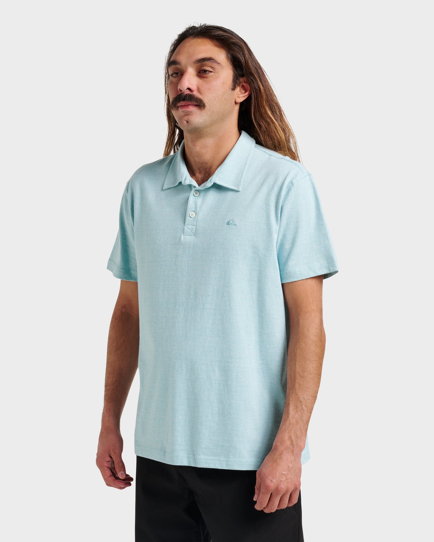 Sunset Cruise Polo Shirt - Dusty Turquoise Dusty Turquoise Quick Silver