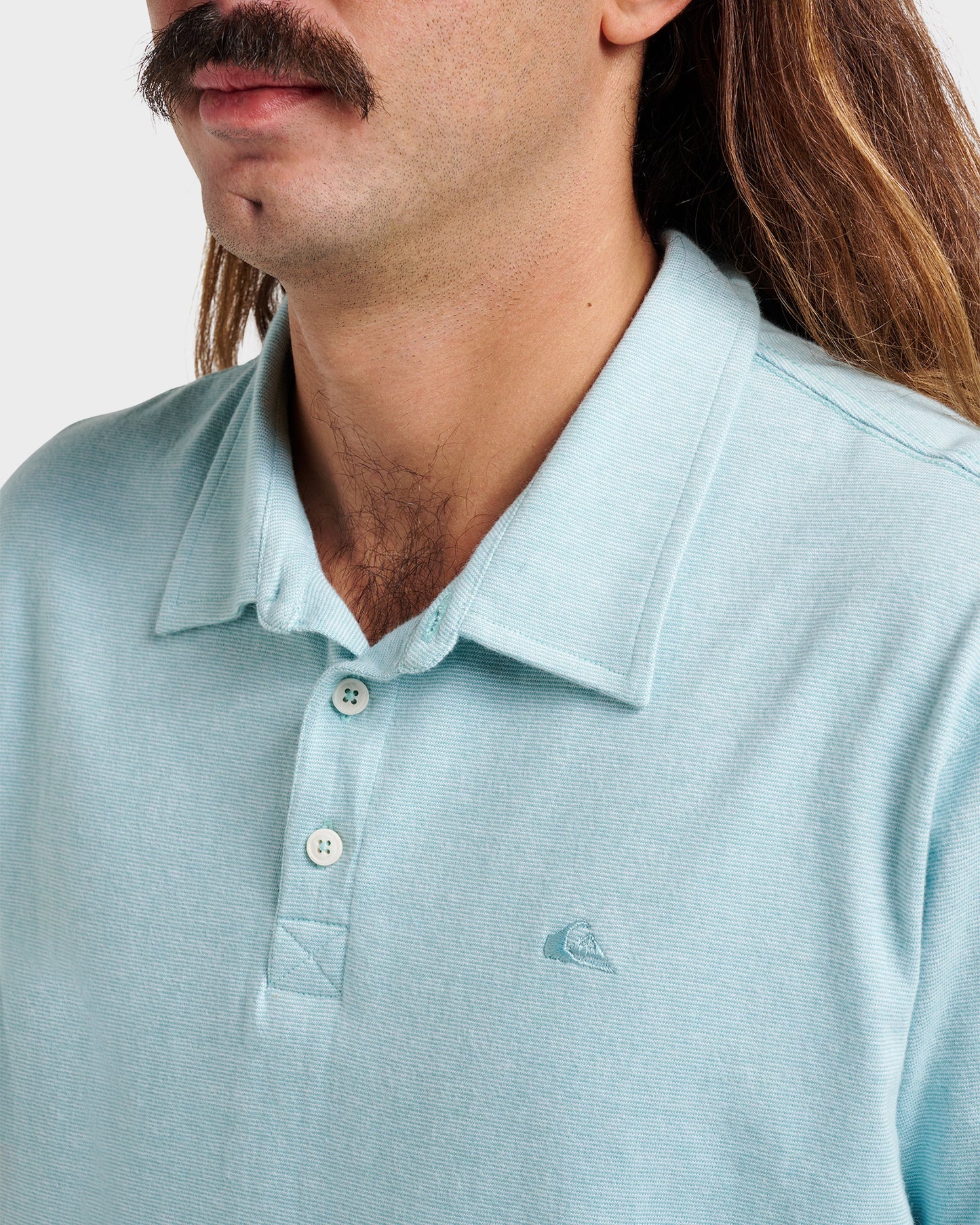 Sunset Cruise Polo Shirt - Dusty Turquoise Dusty Turquoise Quick Silver
