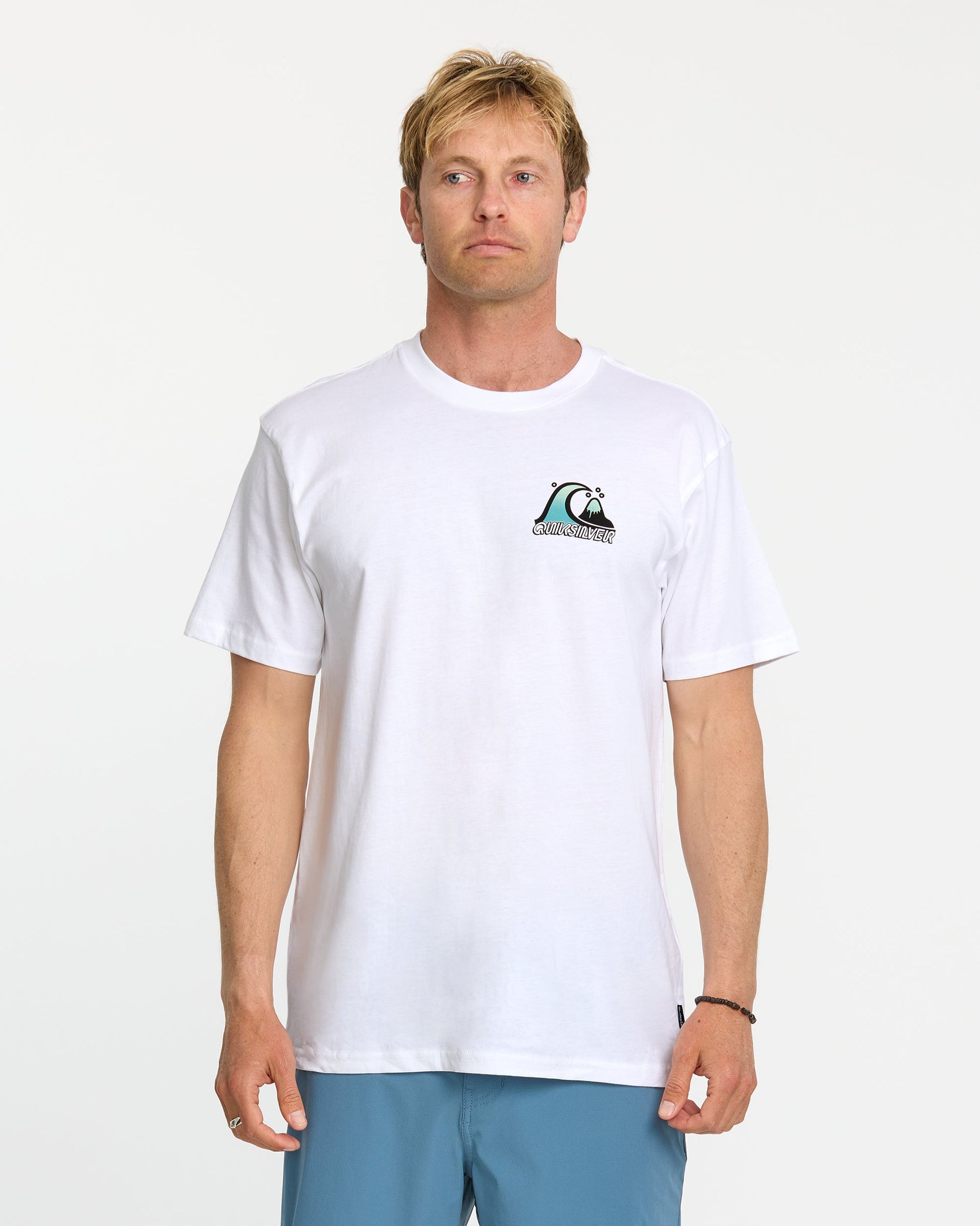 Bubble Fade T-Shirt - White White Quick Silver