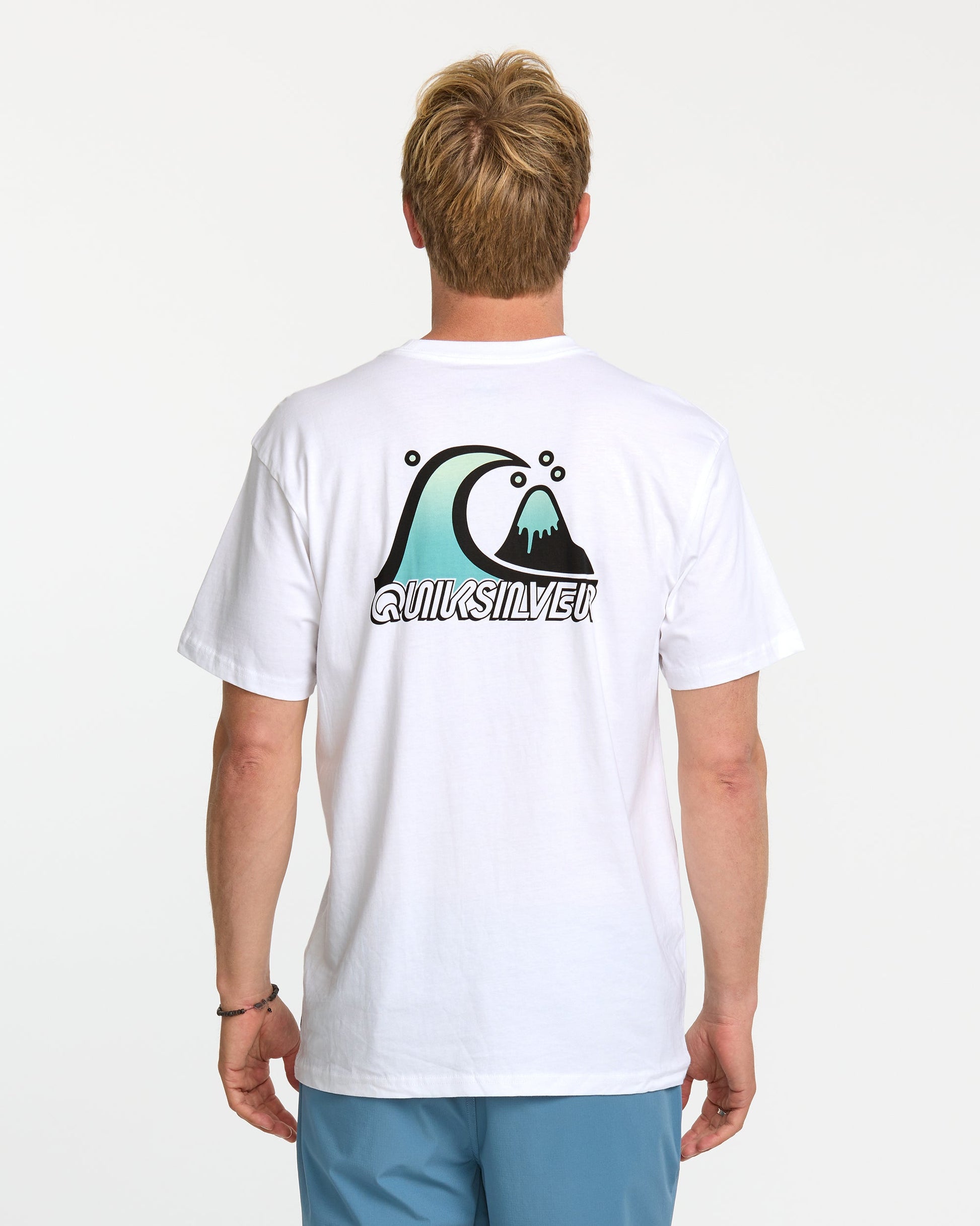 Bubble Fade T-Shirt - White White Quick Silver