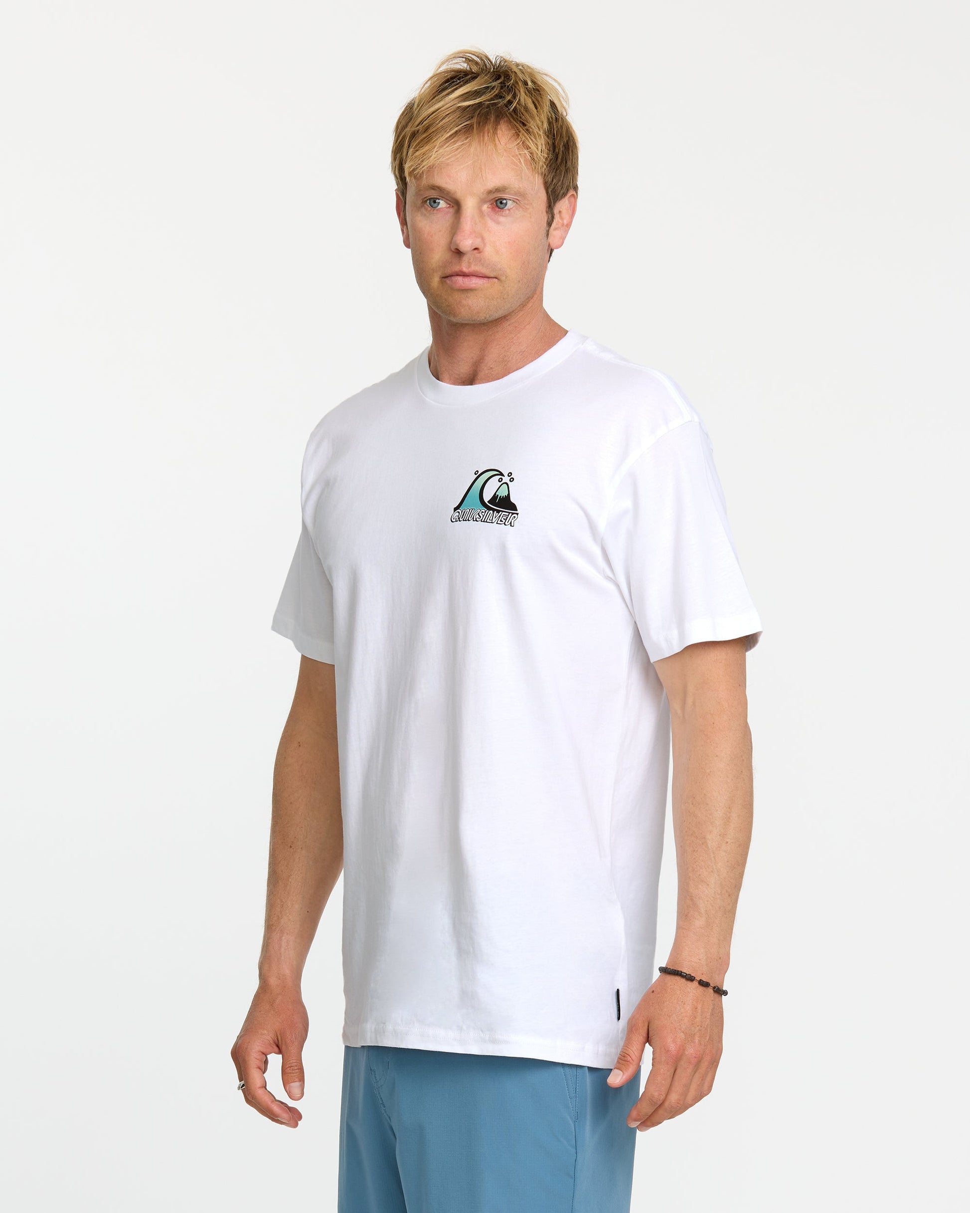 Bubble Fade T-Shirt - White White Quick Silver