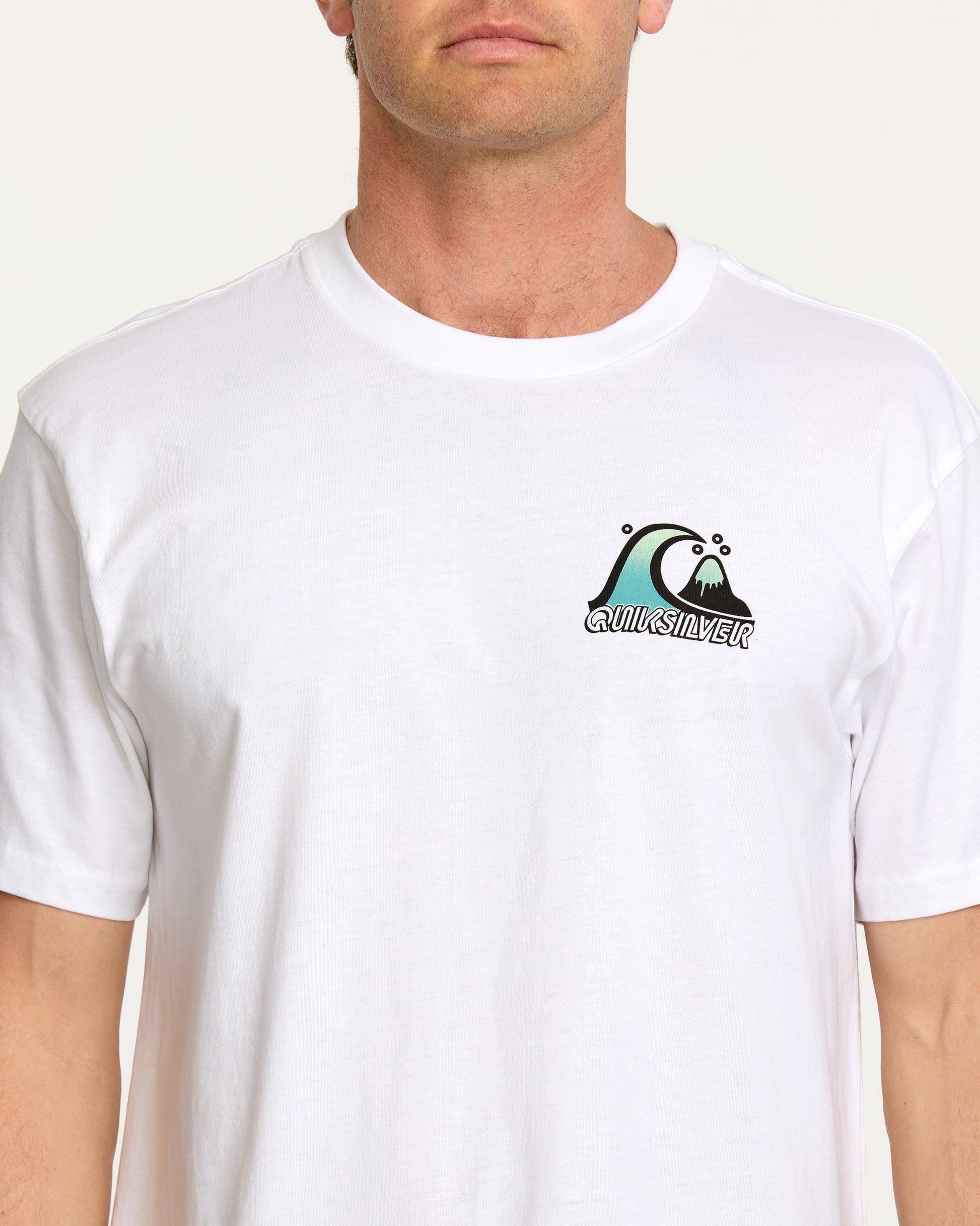 Bubble Fade T-Shirt - White White Quick Silver