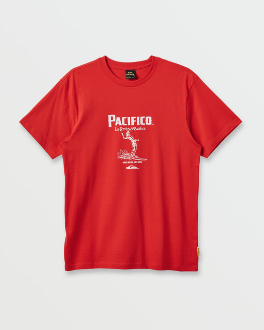 Quiksilver x Pacifico Baja Arch T-Shirt - Red Red Quick Silver