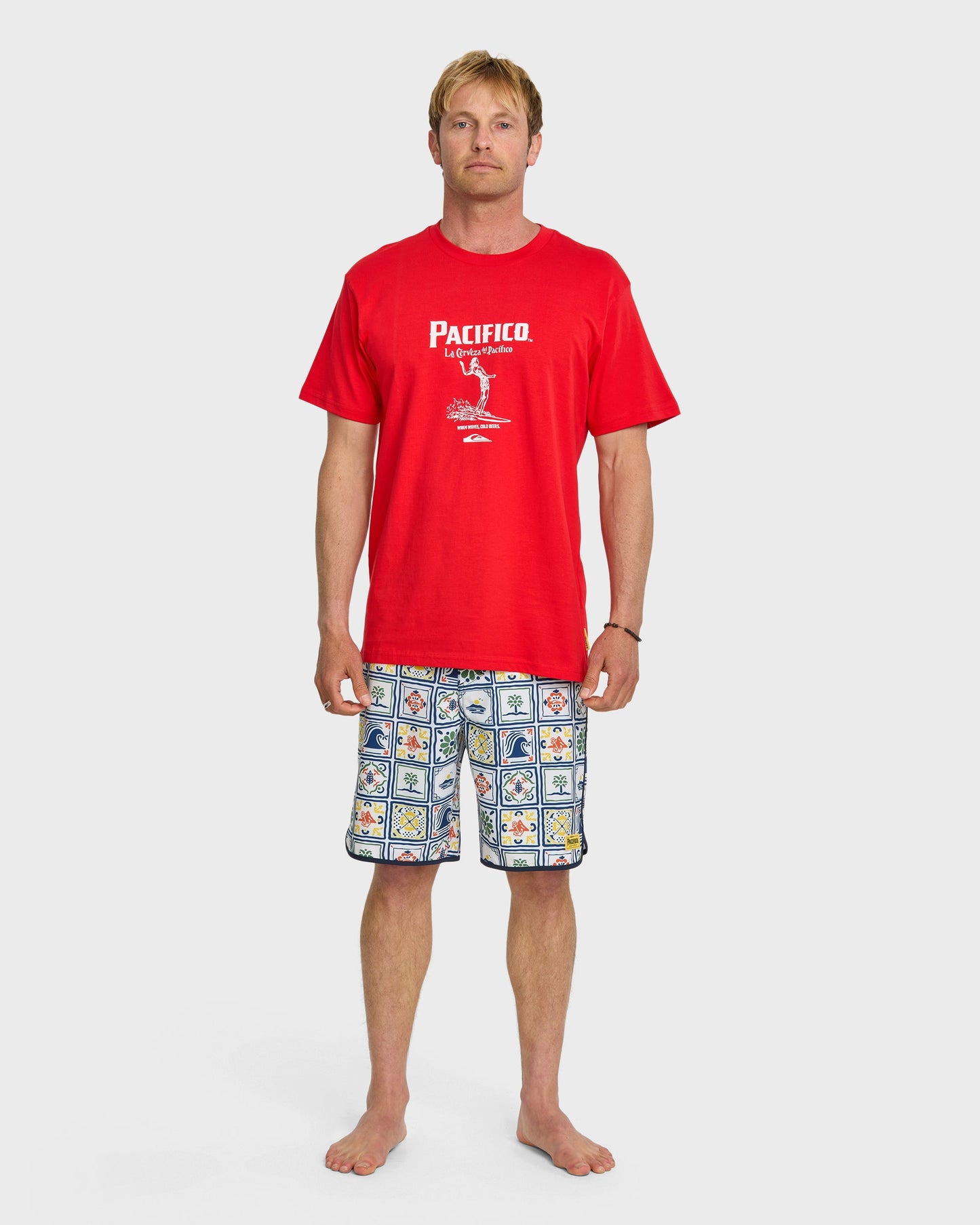 Quiksilver x Pacifico Baja Arch T-Shirt - Red Red Quick Silver