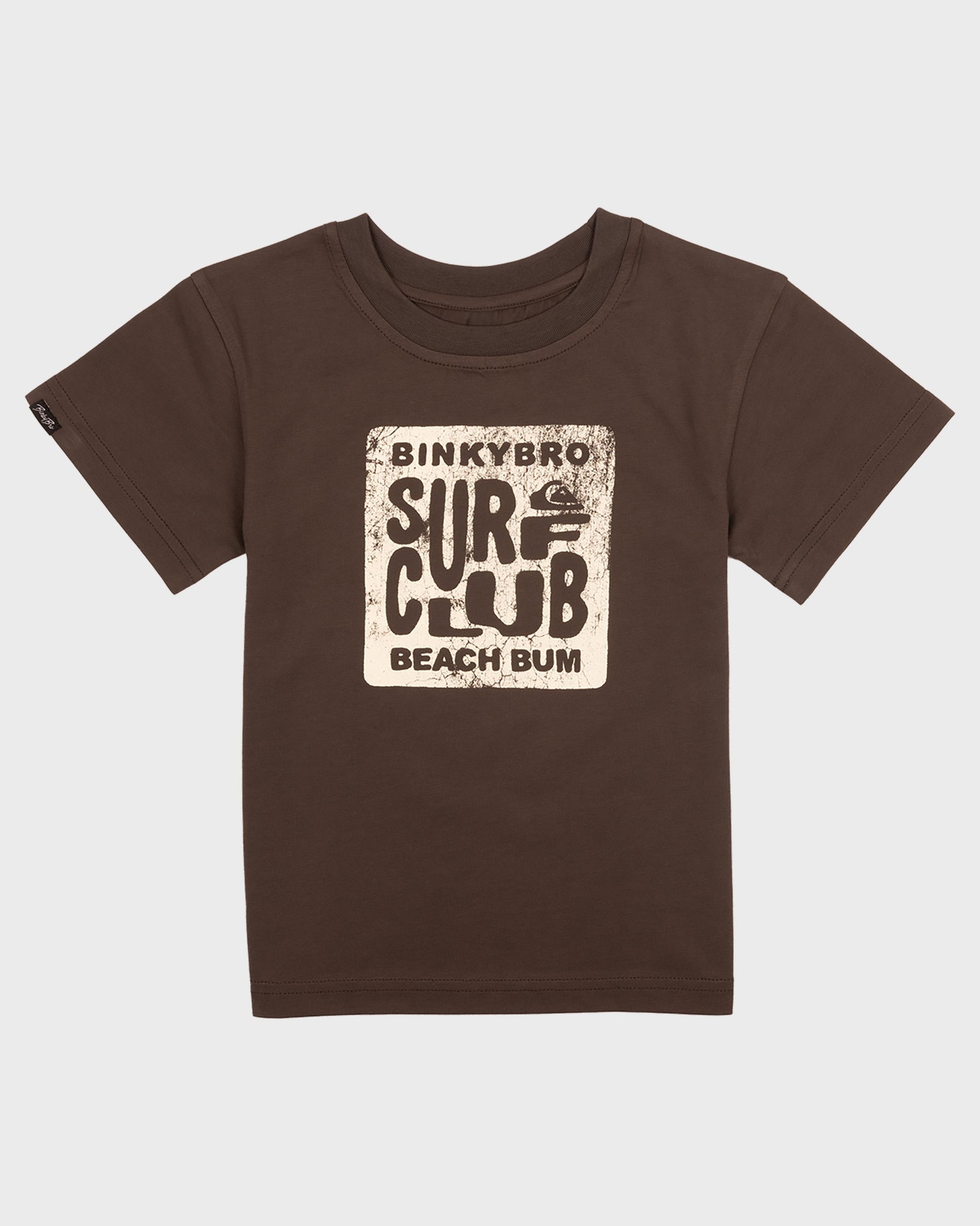 BinkyBro x Quiksilver Surf Club T-Shirt Brown Quick Silver