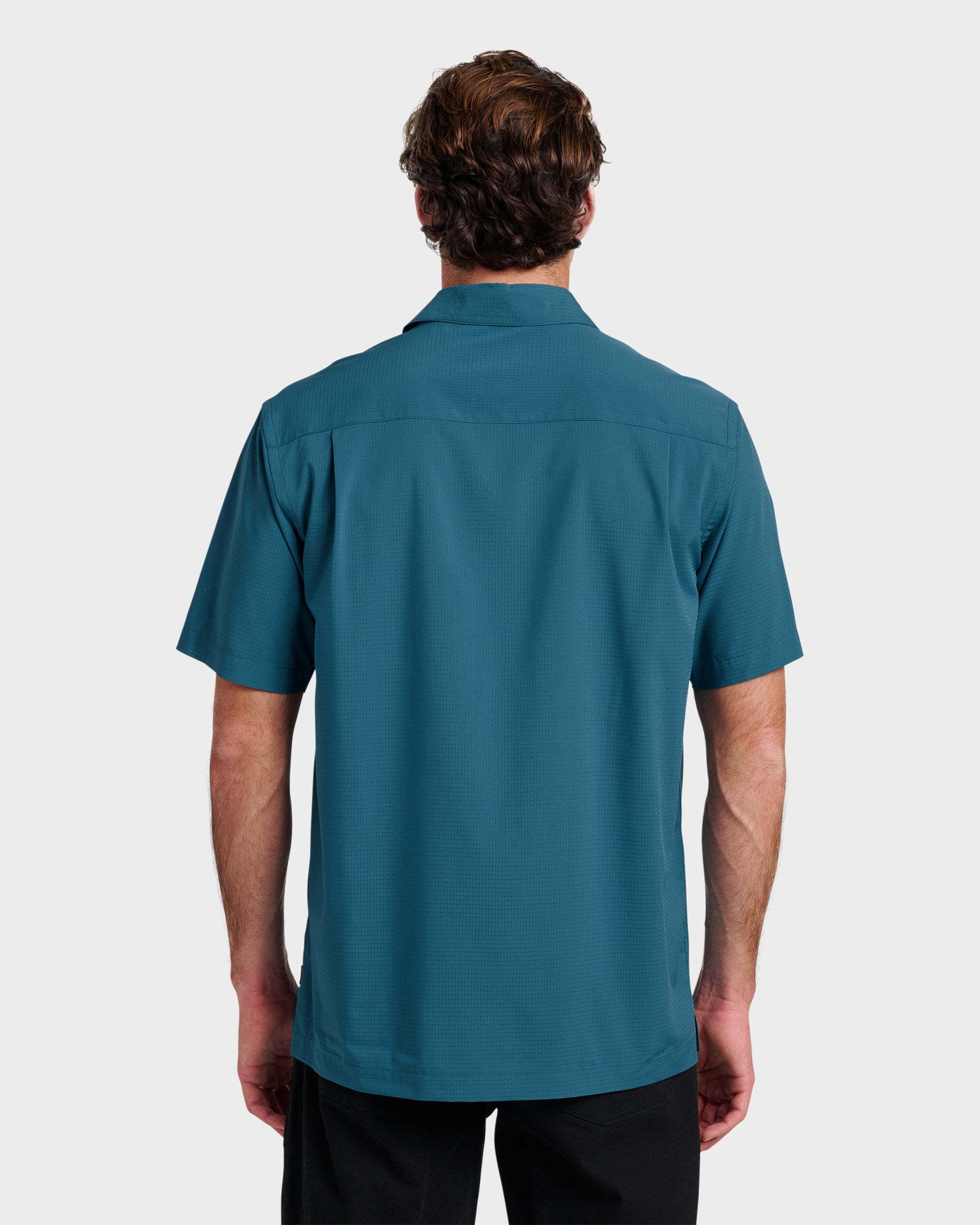 Chaser Short Sleeve Woven Shirt - Real Teal Real Teal Quick Silver