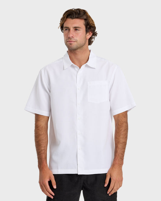 Waterman Centinela Premium Anti-Wrinkle Shirt - White White Quick Silver