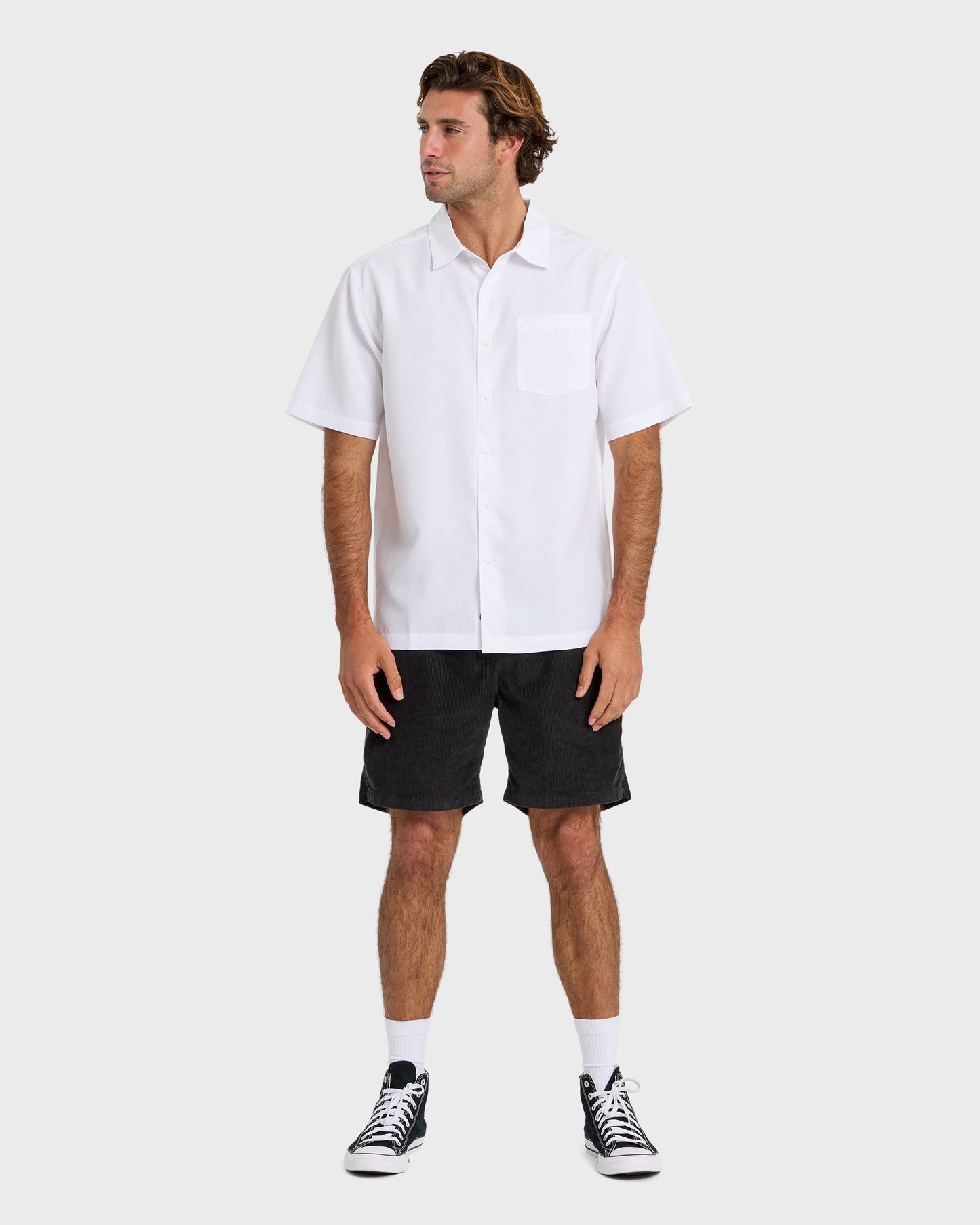 Waterman Centinela Premium Anti-Wrinkle Shirt - White White Quick Silver