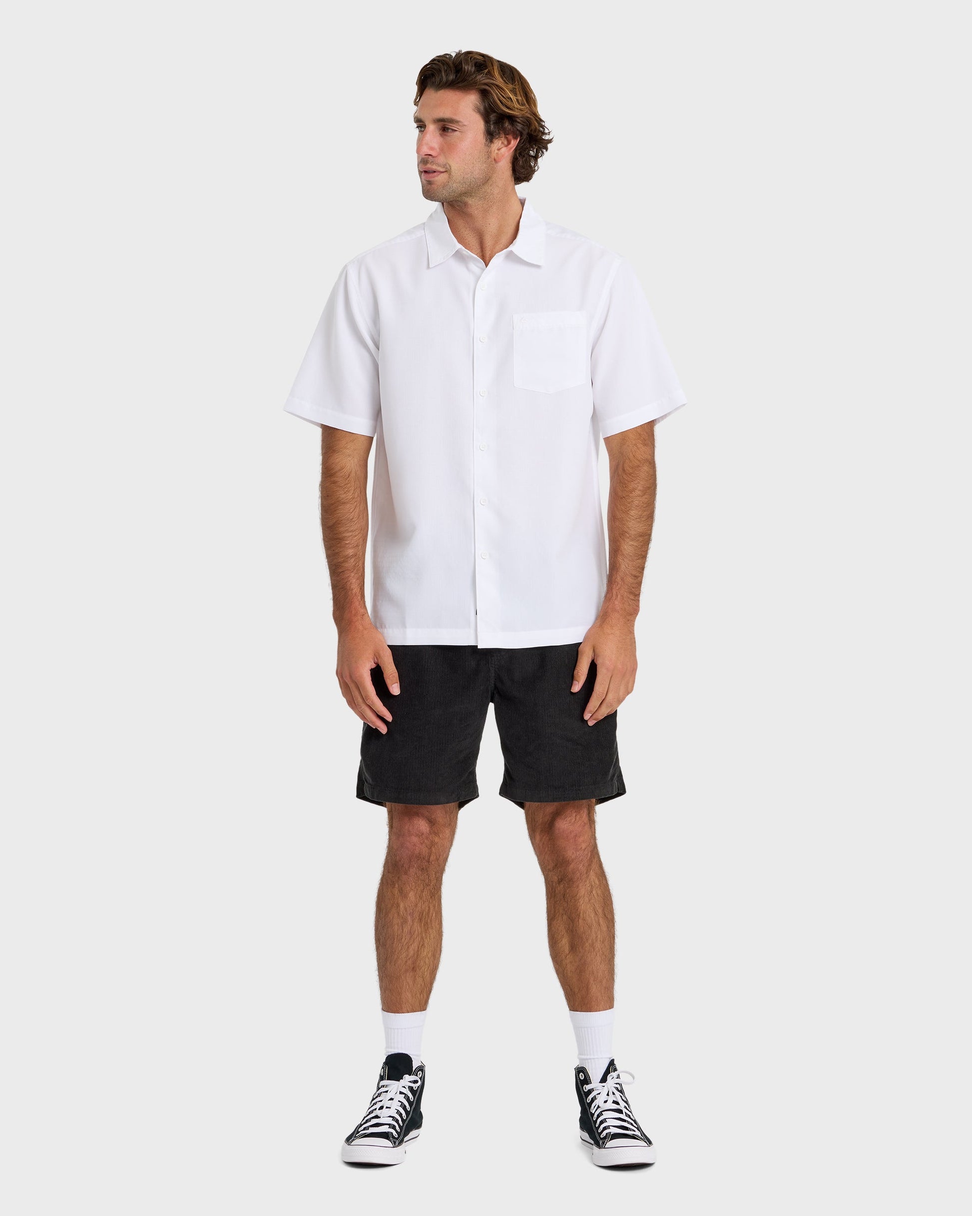 Waterman Centinela Premium Anti-Wrinkle Shirt - White White Quick Silver