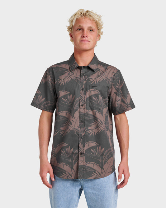 Kahanu Classic Short Sleeve Shirt - Black Black Quick Silver