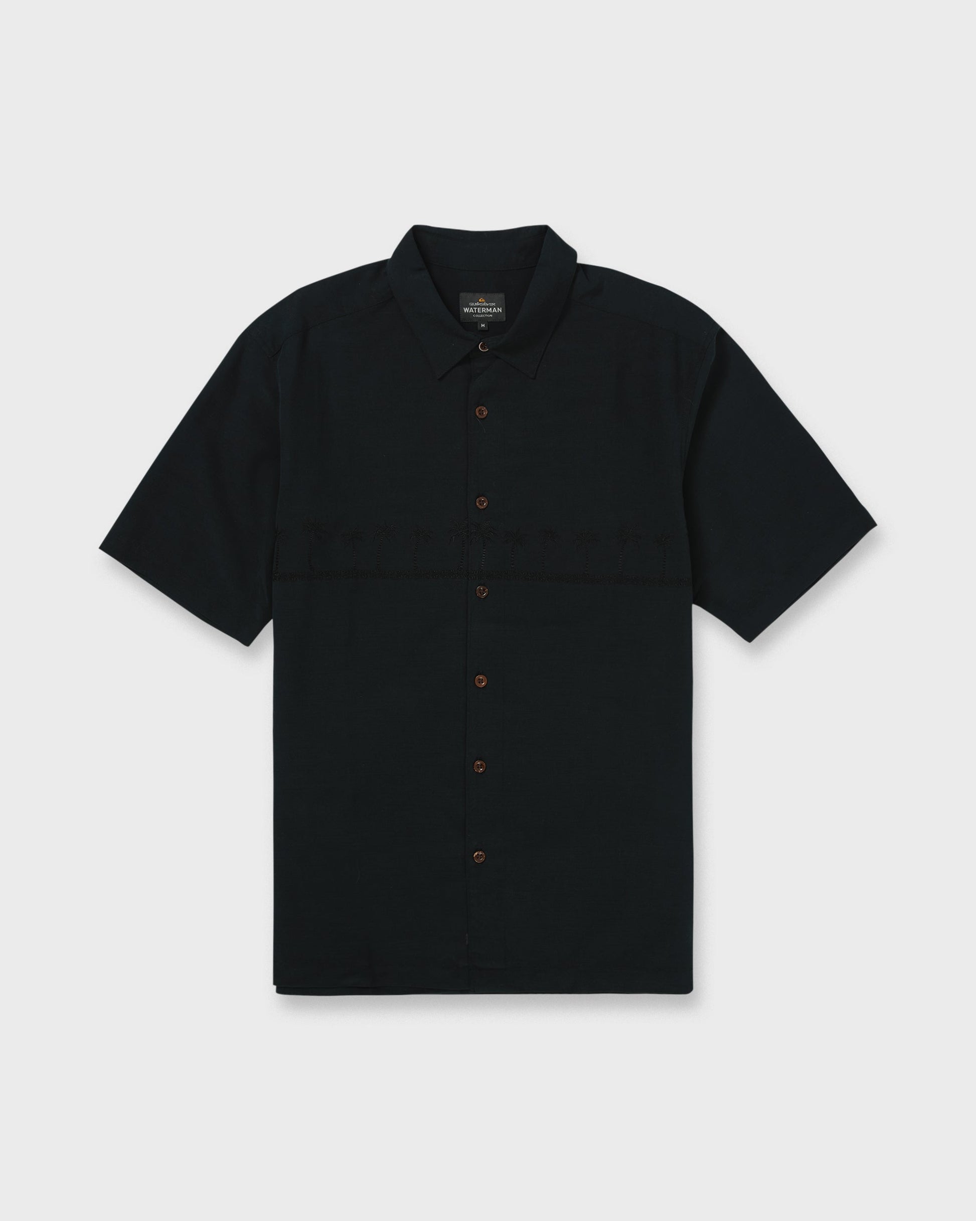 Waterman Tahiti Palms Premium Anti-Wrinkle Shirt - Black Black Quick Silver