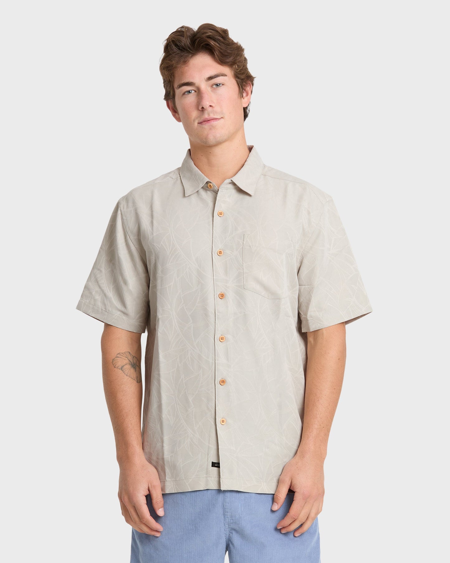 Waterman Island Jungle Shirt - Pelican Pelican Quick Silver