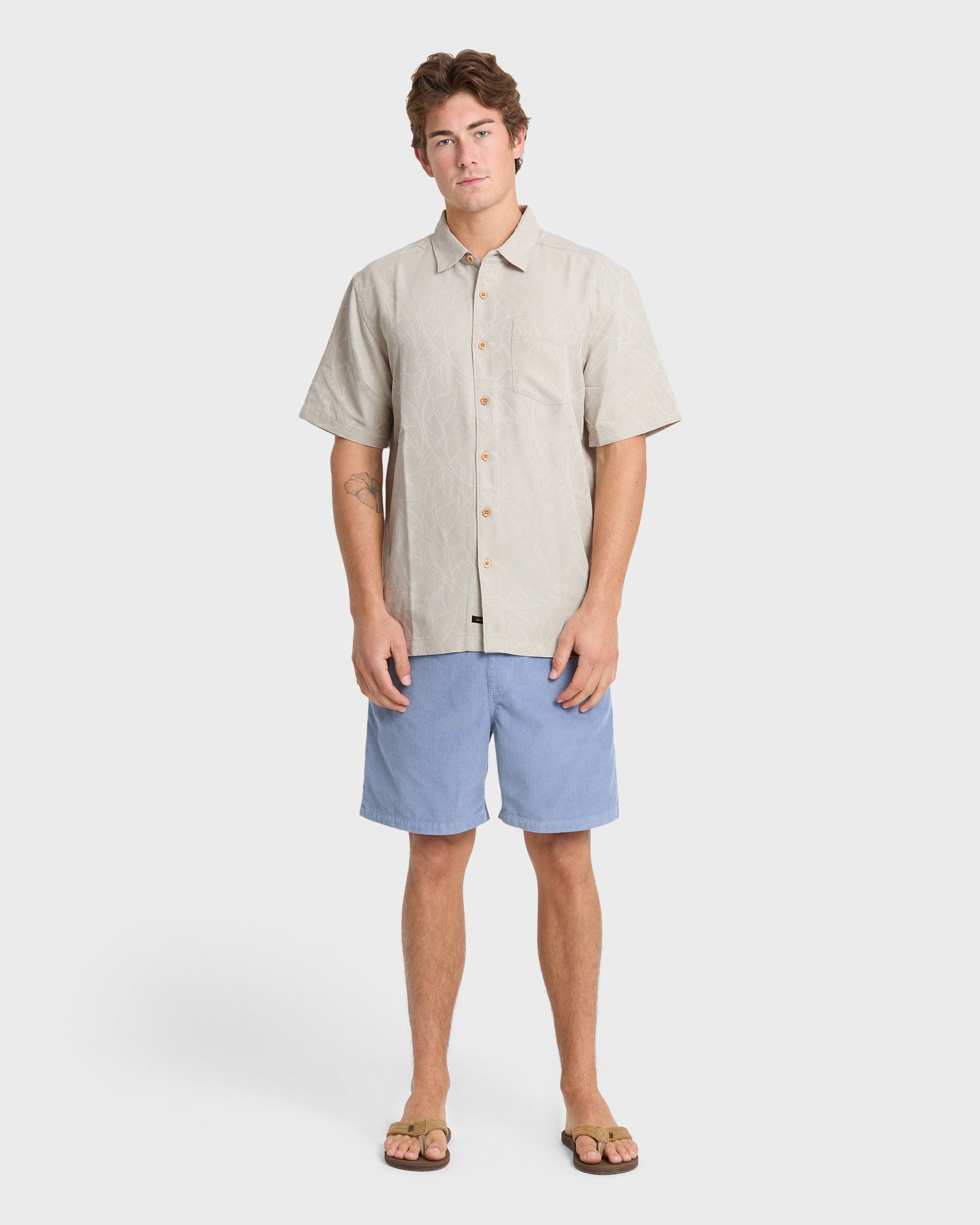 Waterman Island Jungle Shirt - Pelican Pelican Quick Silver