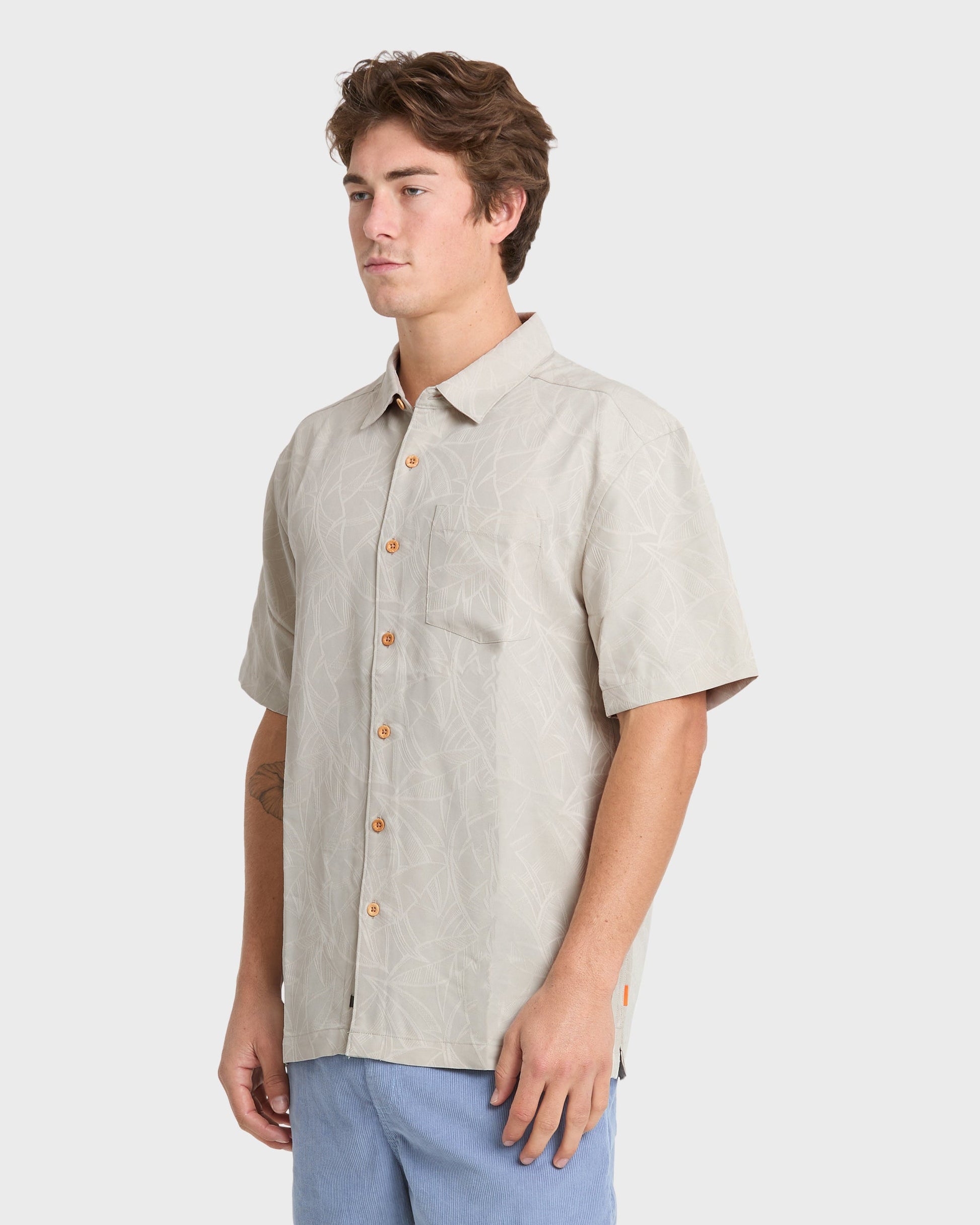 Waterman Island Jungle Shirt - Pelican Pelican Quick Silver