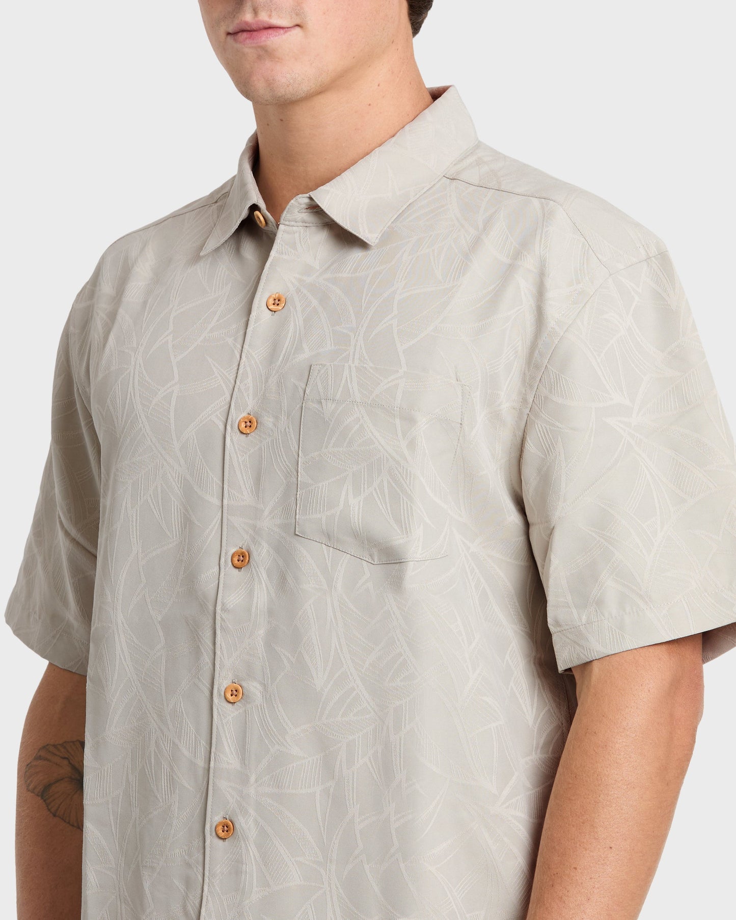 Waterman Island Jungle Shirt - Pelican Pelican Quick Silver