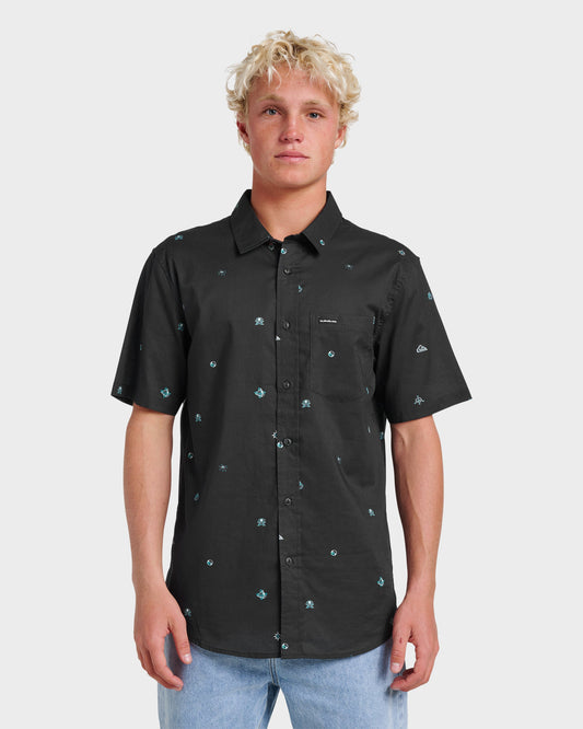 Mini Dimensions Classic Short Sleeve Shirt - Black Black Quick Silver