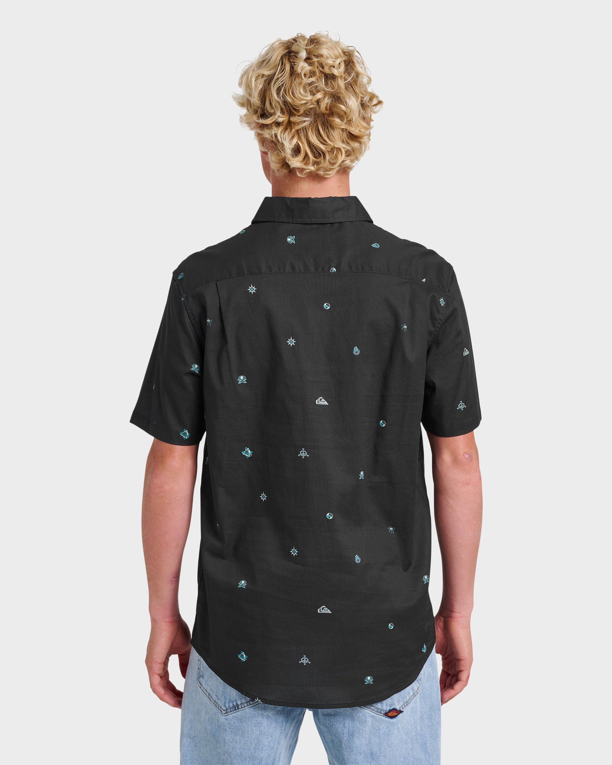 Mini Dimensions Classic Short Sleeve Shirt - Black Black Quick Silver